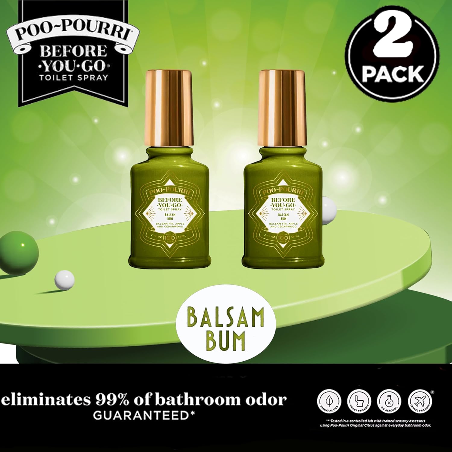 Poo-Pourri Toilet Spray Bum 2 Ounce Pack of 2