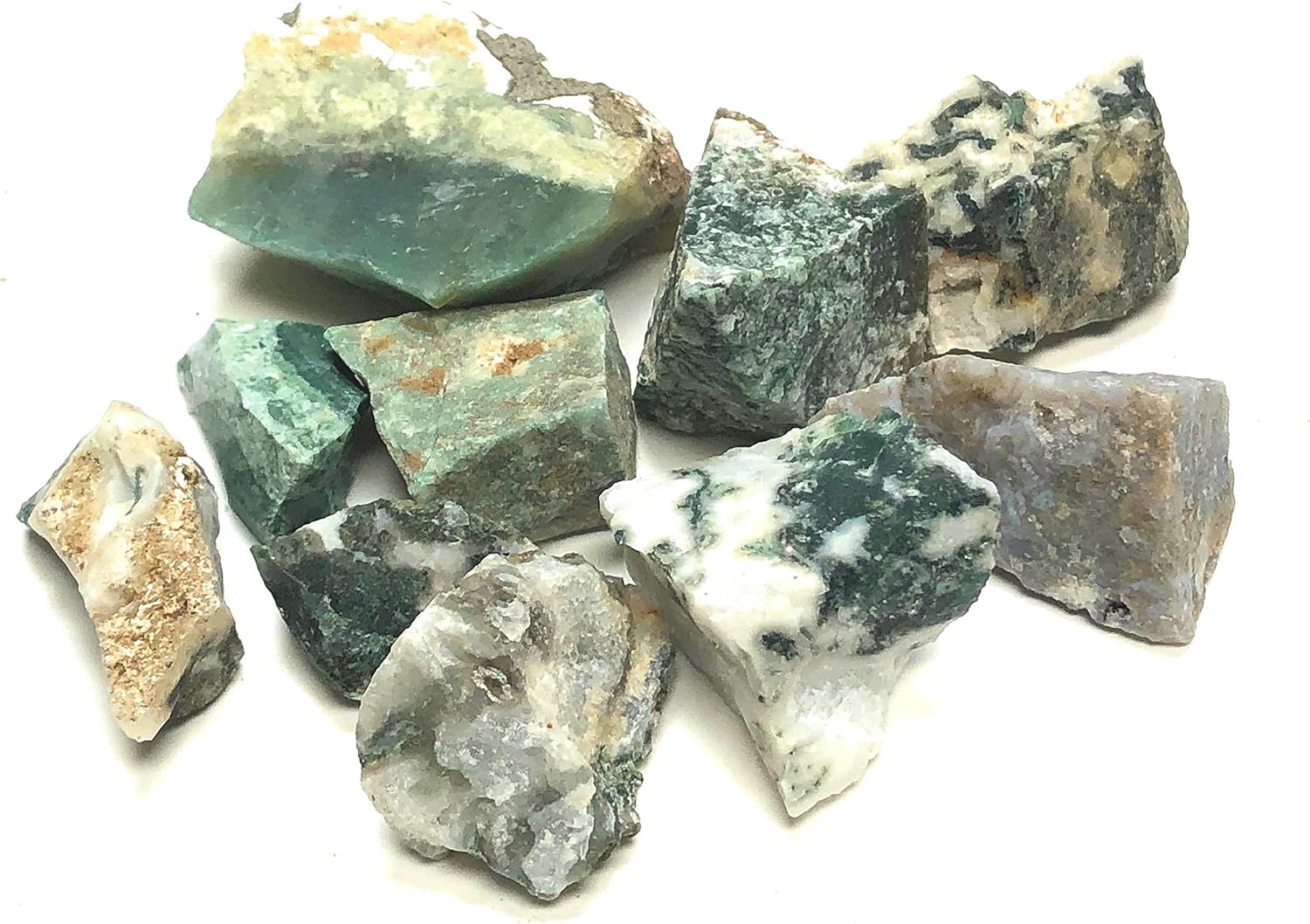 Natural Tree Agate Stones with Velvet Bag - 1 Inch Pieces 1 Pound