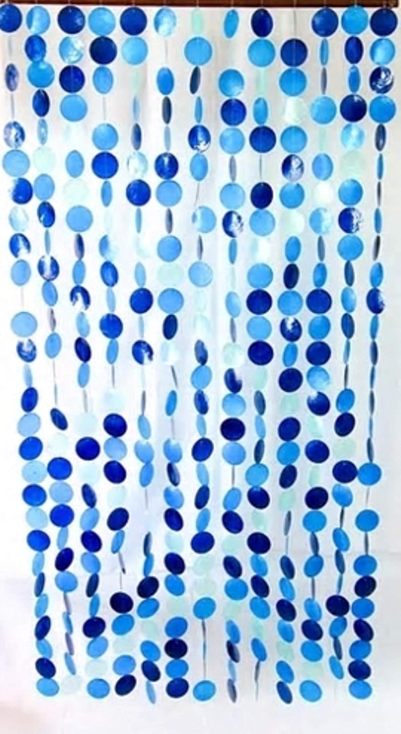 Blue Capiz Shell Door Curtain 10 Strands
