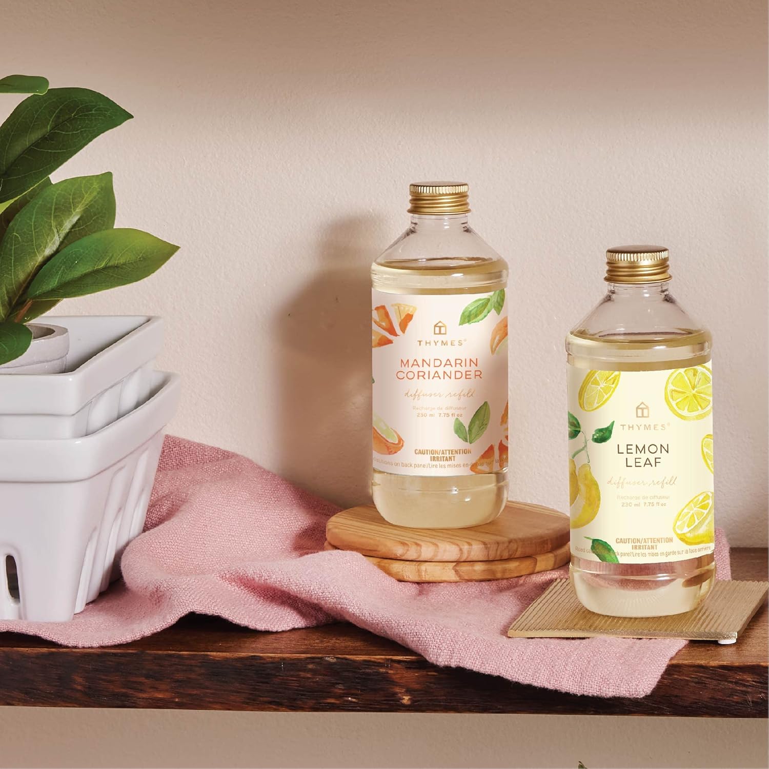 Thymes Lemon Leaf Reed Diffuser Oil - 775 Fl Oz