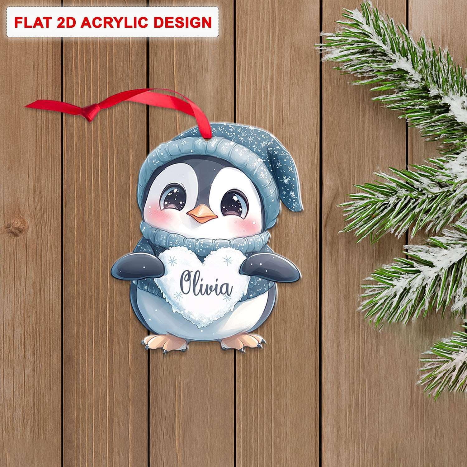 Personalized Name Christmas Tree Hanging Keepsake for Siblings