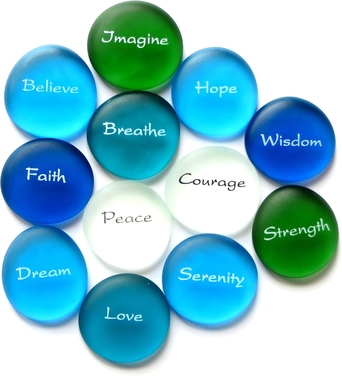 Mermaids Message Sea Glass Stones Assorted Frosted Words