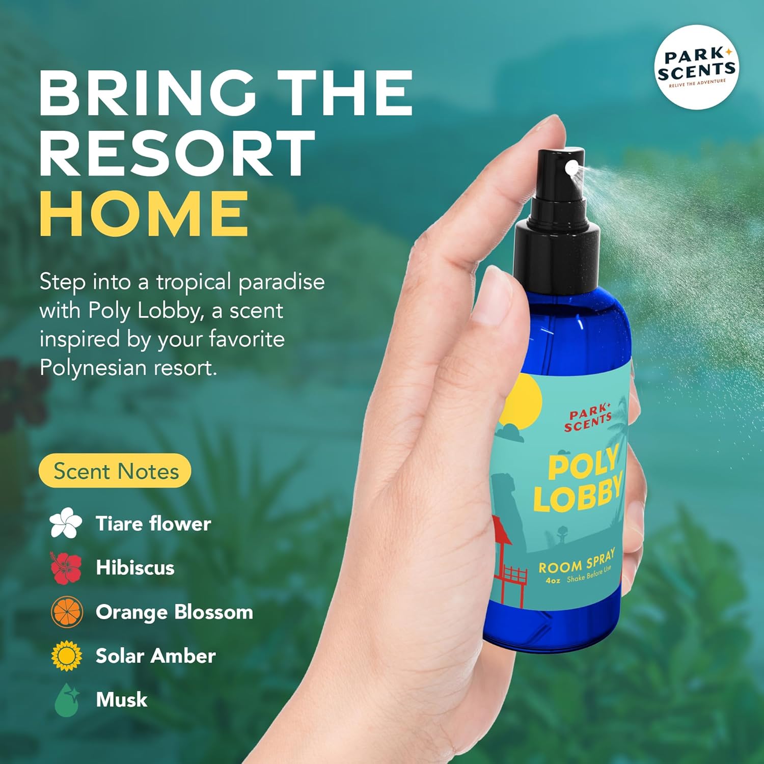 Poly Lobby Polynesian Resort Theme Room Spray Luxury Fragrance