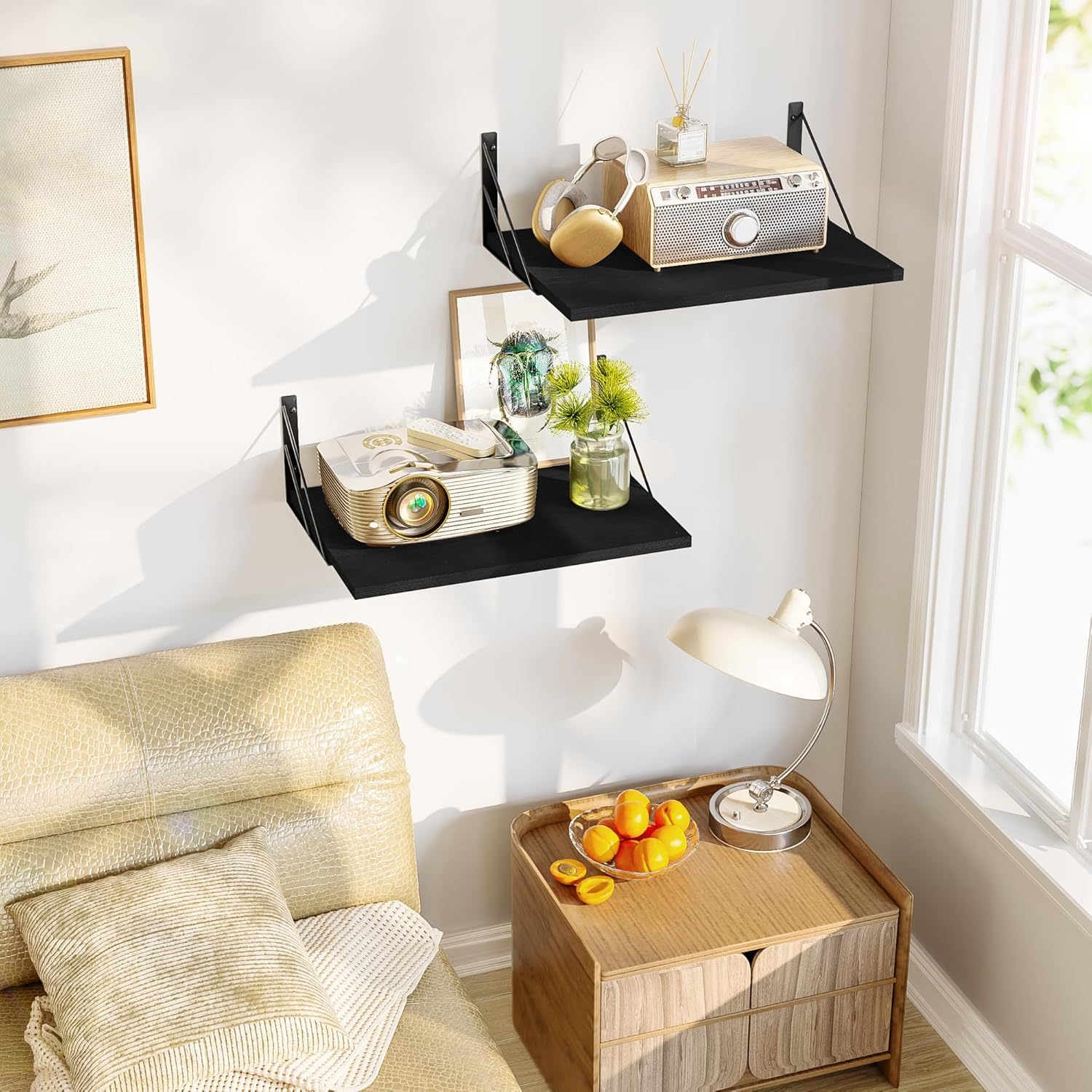 Love-KANKEI Deep Floating Shelves Set of 2 for Wall