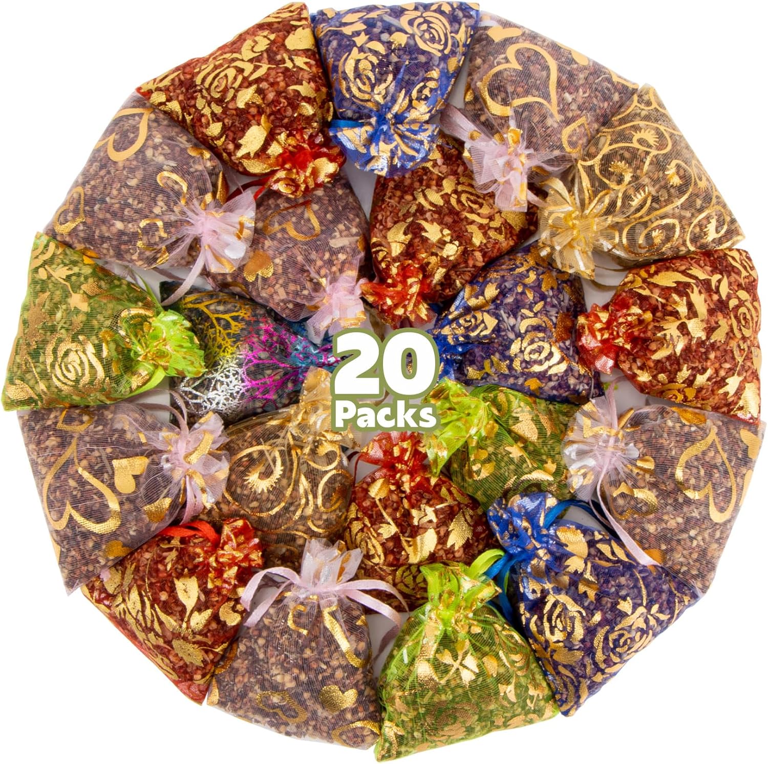 Sweet Osmanthus Sachets for Drawers and Closets - 20 Pack
