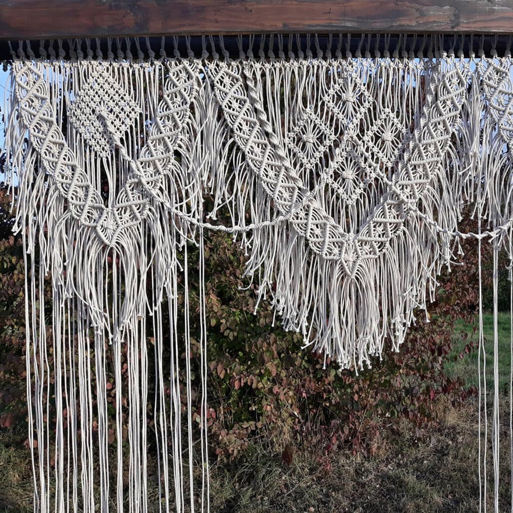 Boho Wedding Arch Macrame Curtain Decor 708W866L