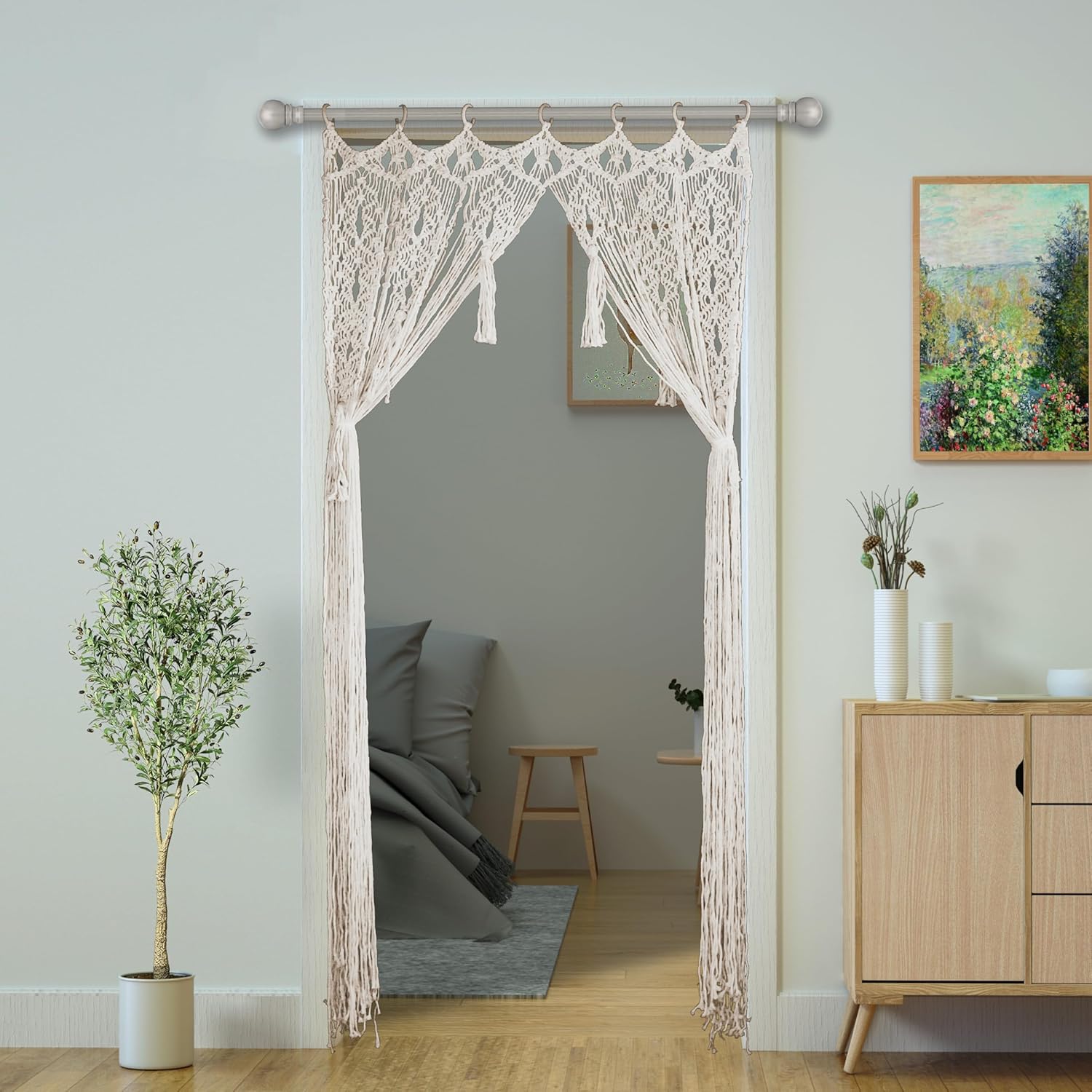 Macrame Curtain Boho Doorway Decor Panel