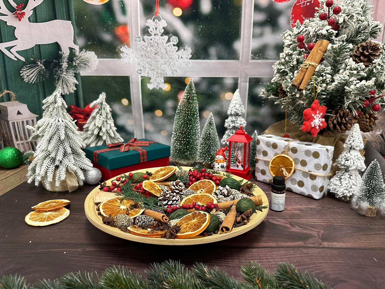 Pextian Christmas Potpourri Bowl Filler Decor