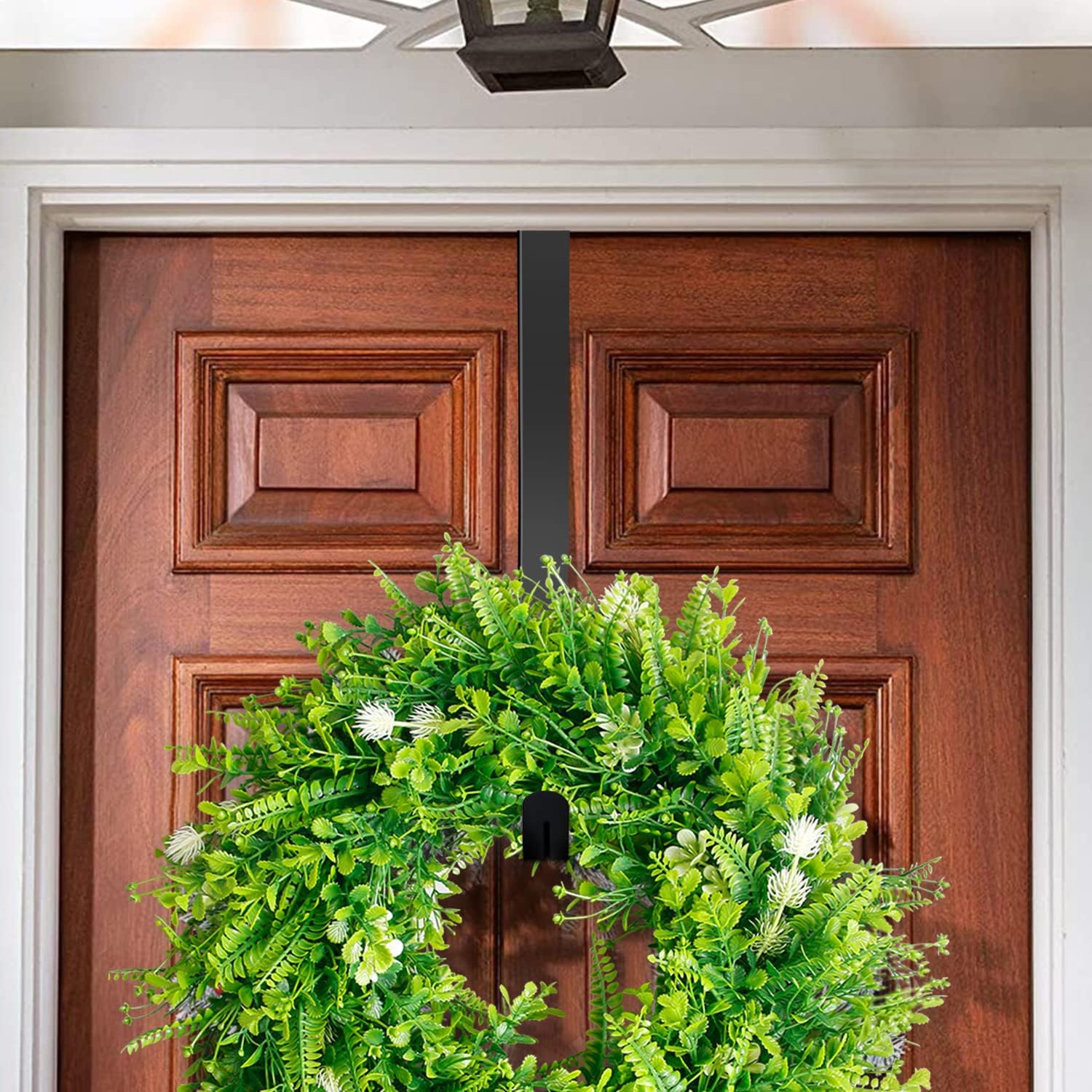 GameXcel 15 Inch Black Wreath Hanger for Front Door