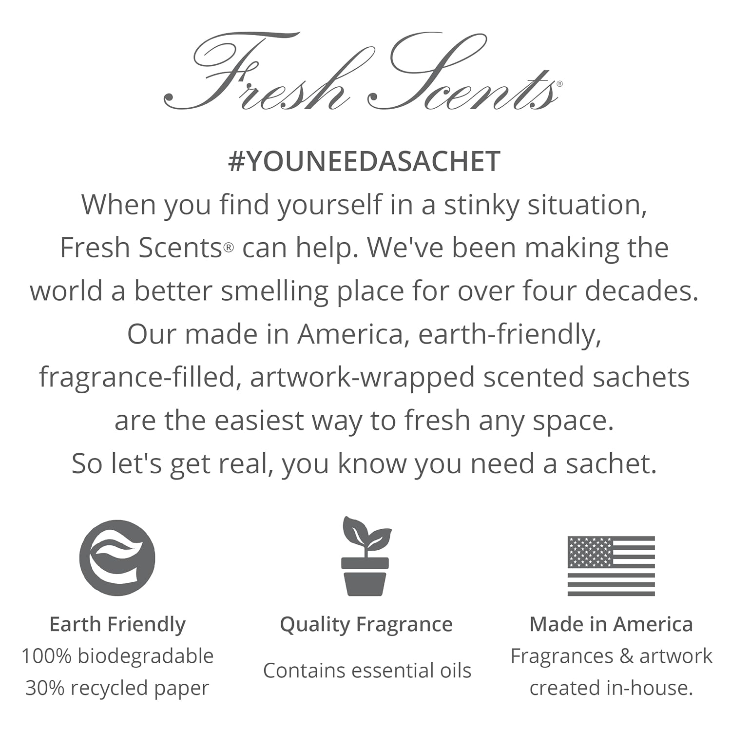 Fresh Scents Scented Sachets - Summer Romance 6 Count
