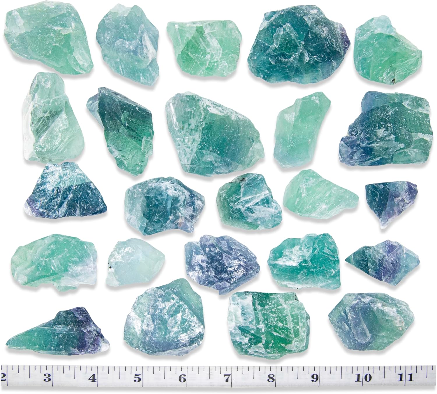 12 Lb Fluorite Rough Stones for Tumbling and Jewelry Making
