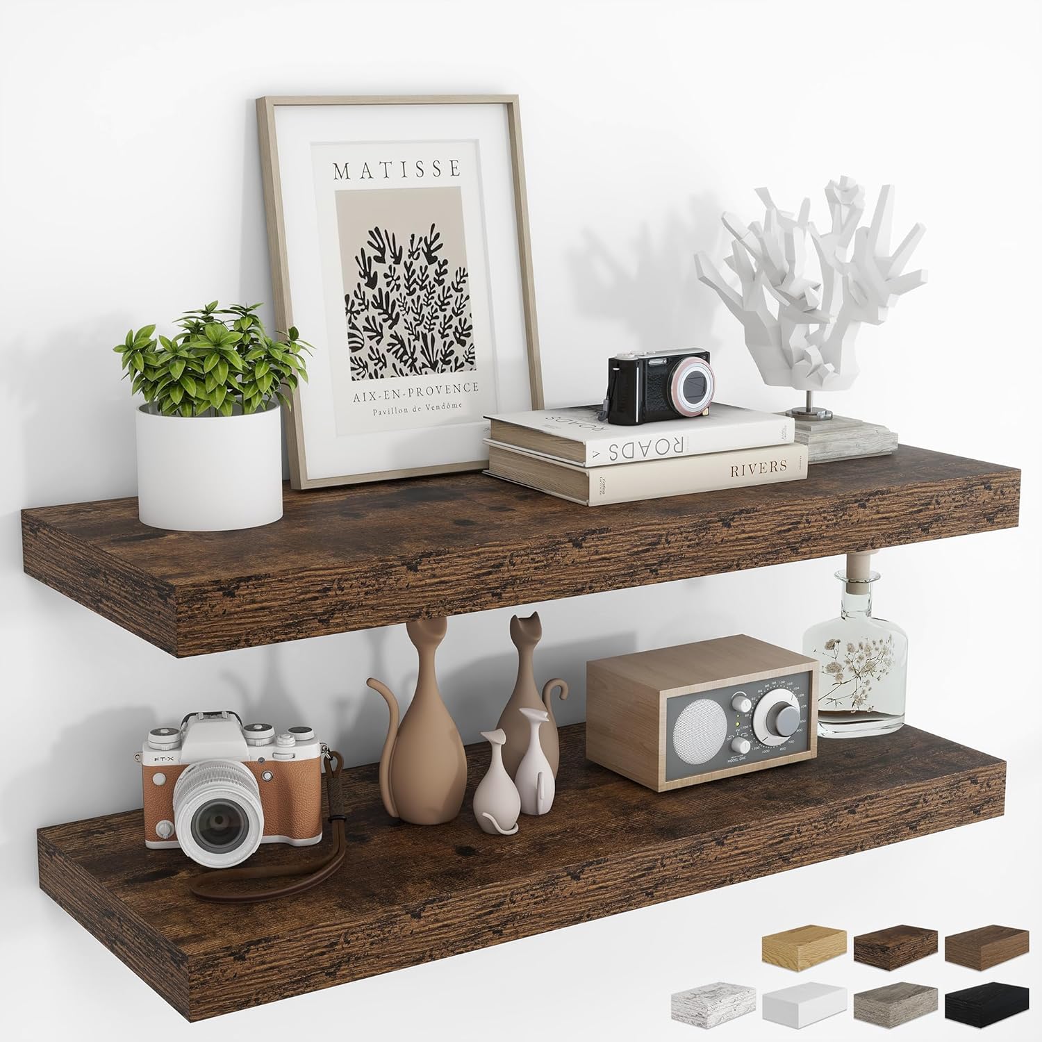 RICHFOCUS 36 Inch Floating Shelves for Wall 2 Pack