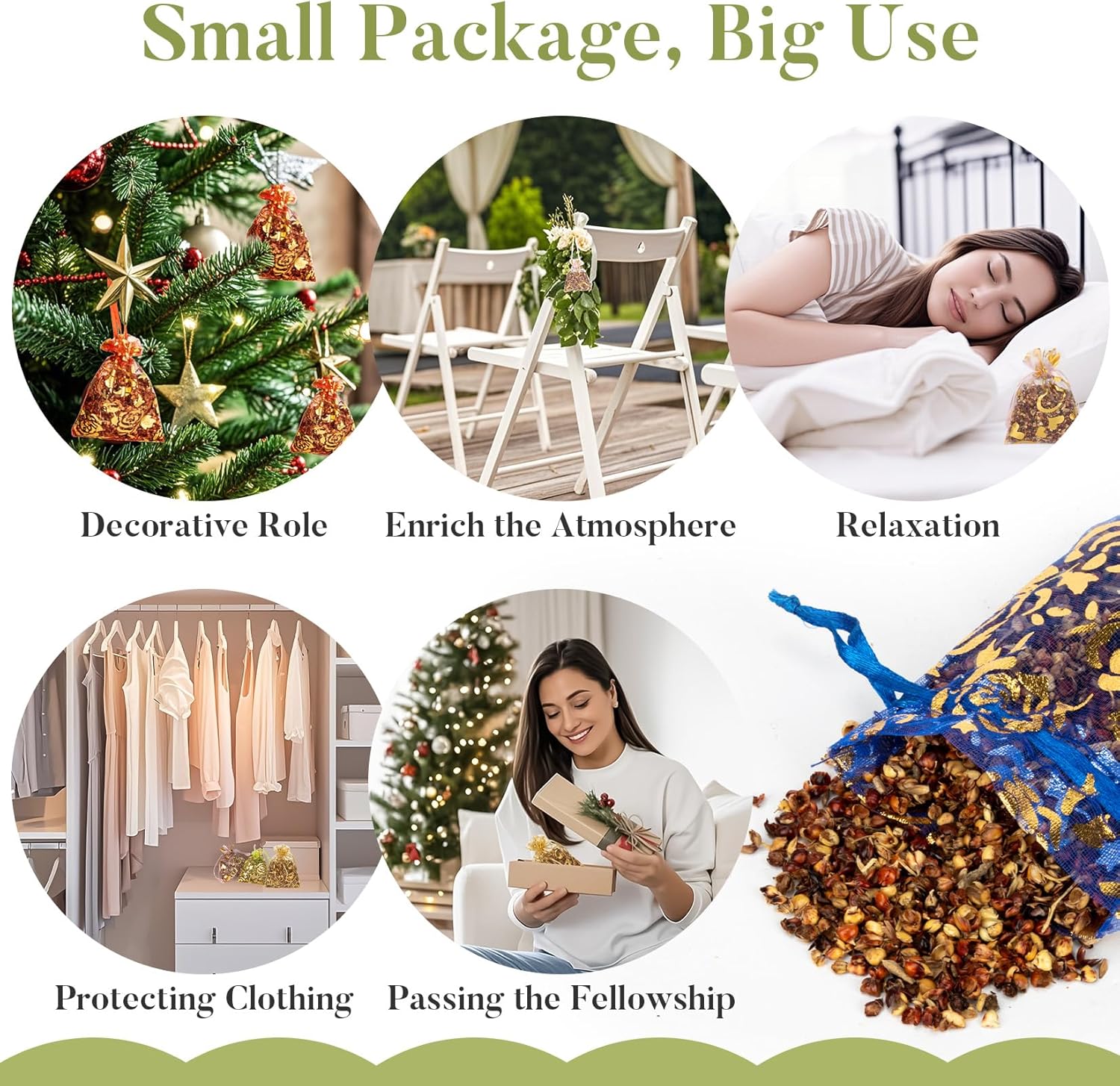 Sweet Osmanthus Sachets for Drawers and Closets - 20 Pack