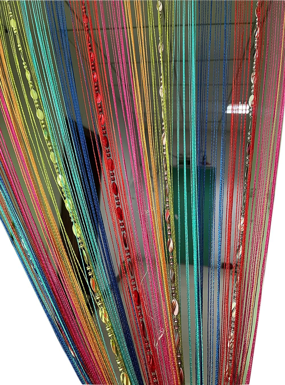 ZideTang Button Beaded Door Curtain with Fringe