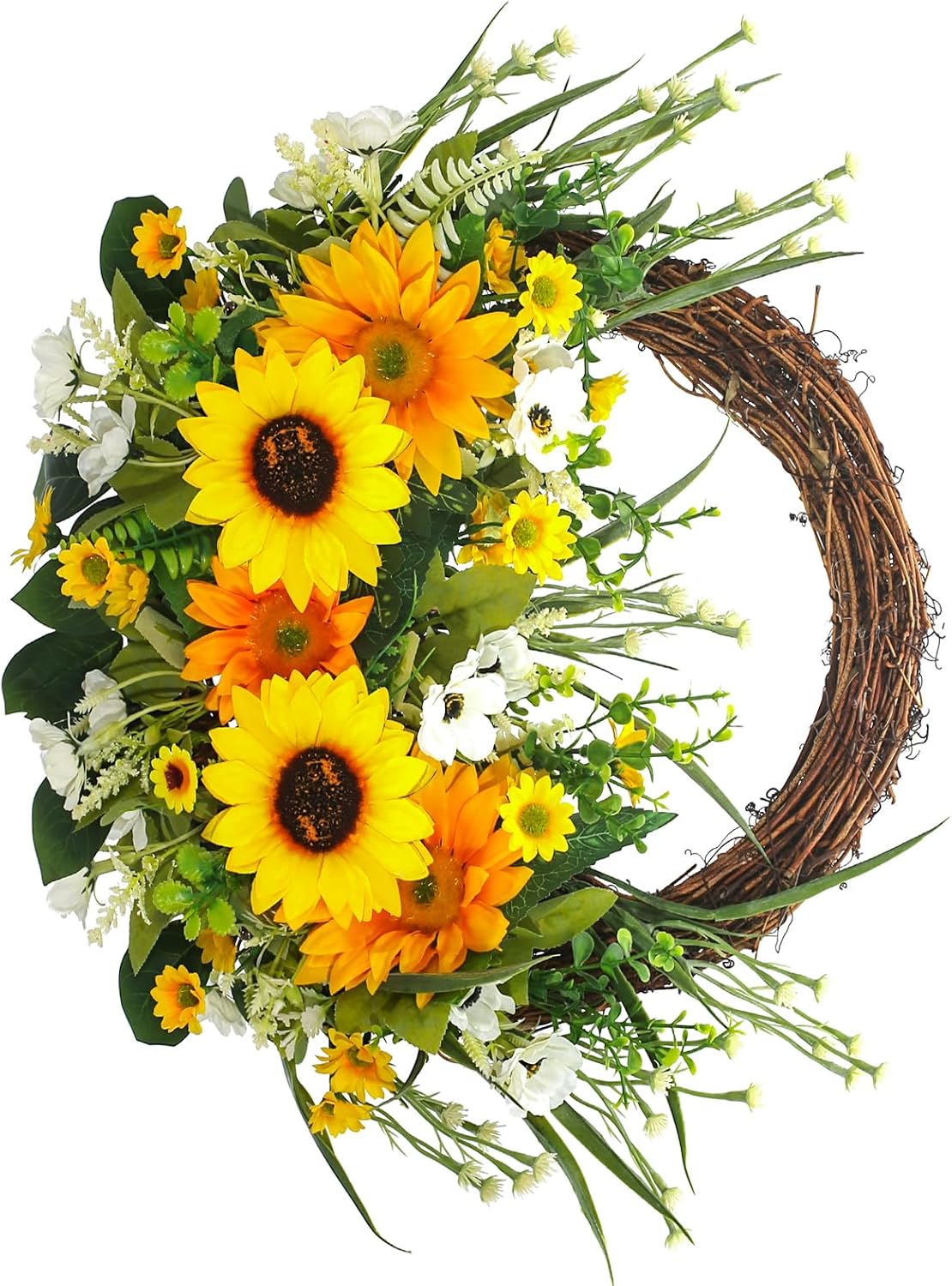 Wenmaqin Sunflower Wreath Front Door Decor