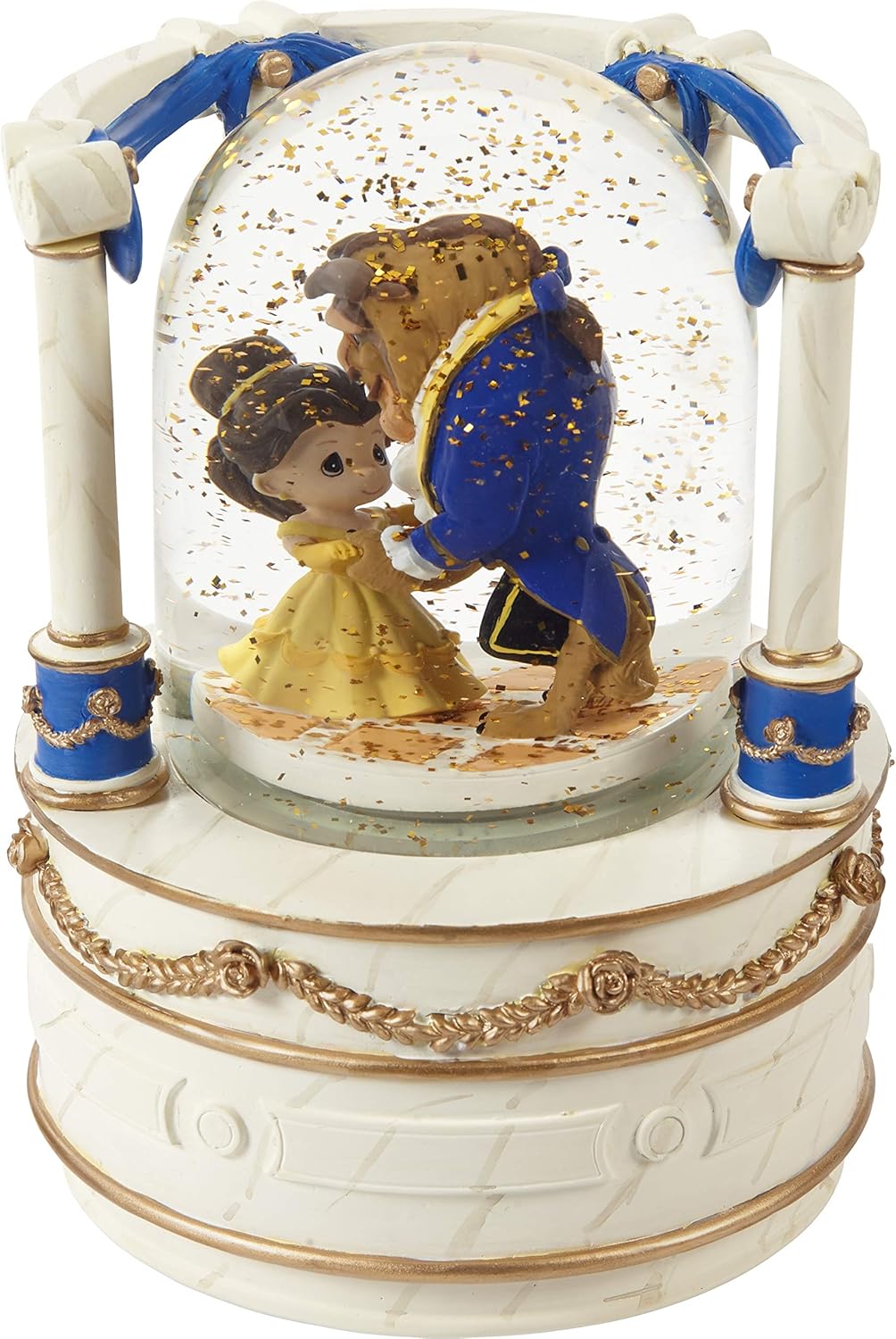Precious Moments Disney Beauty and The Beast Musical Snow Globe