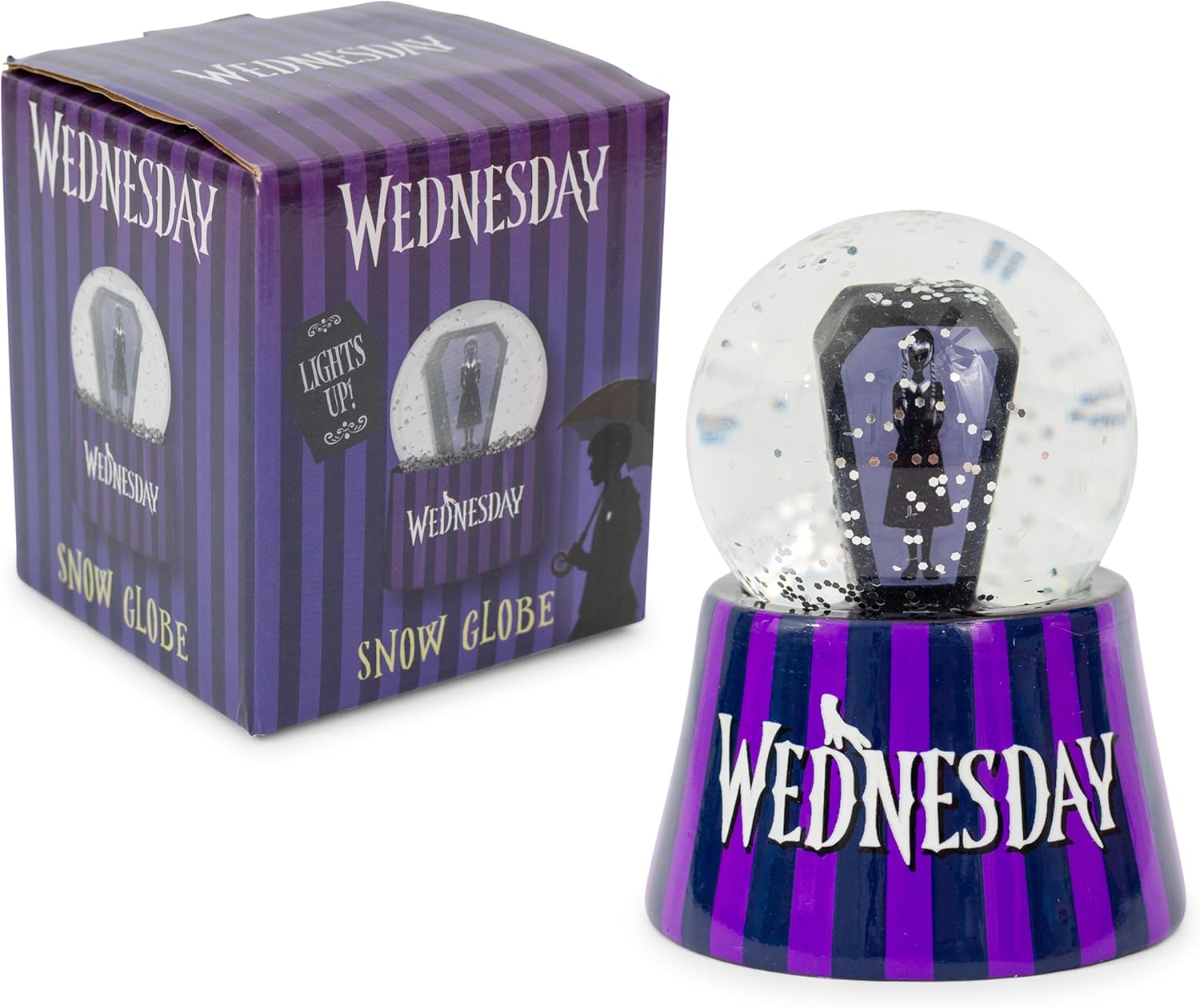 Wednesday Addams Light-Up Snow Globe 3 Inches Tall