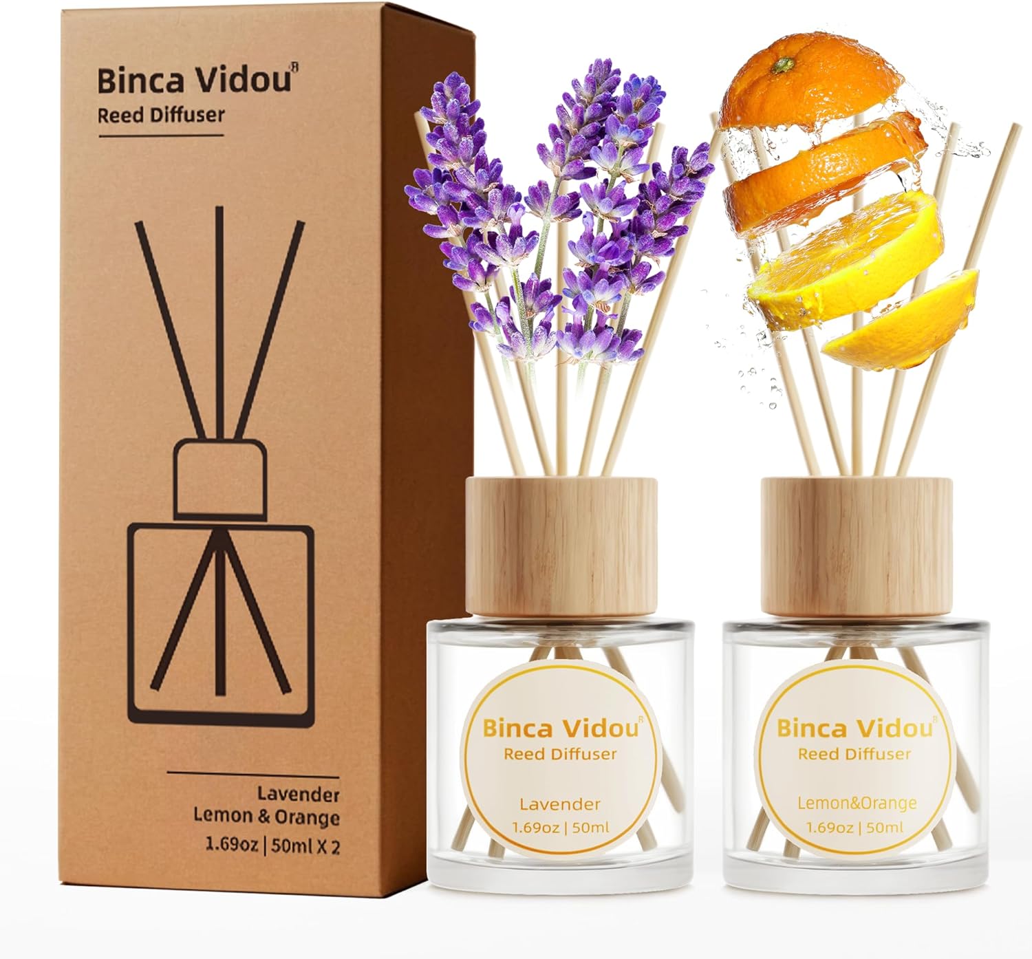 Binca Vidou Reed Diffuser Set 169oz x 2