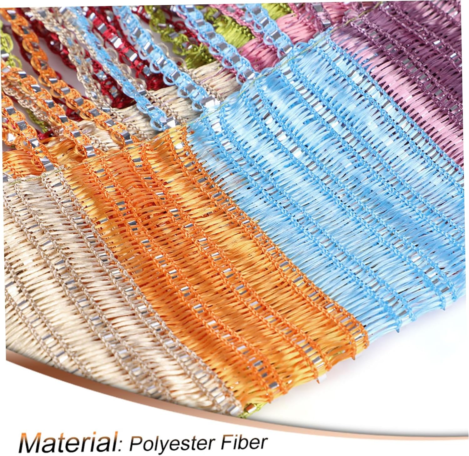 Tassel Style Door Curtain with Rainbow Colors