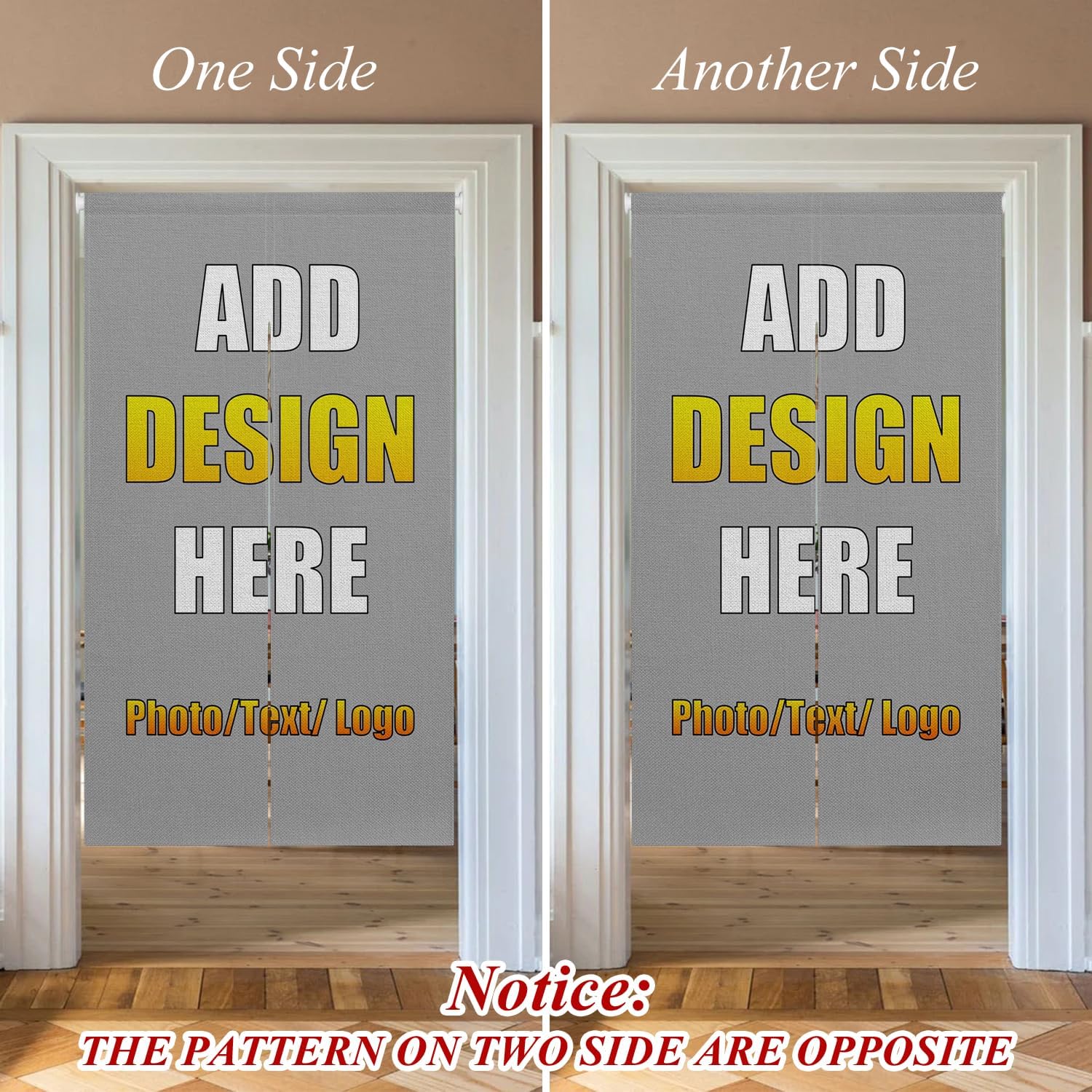 Customizable Double Sided Noren Door Curtain Panel