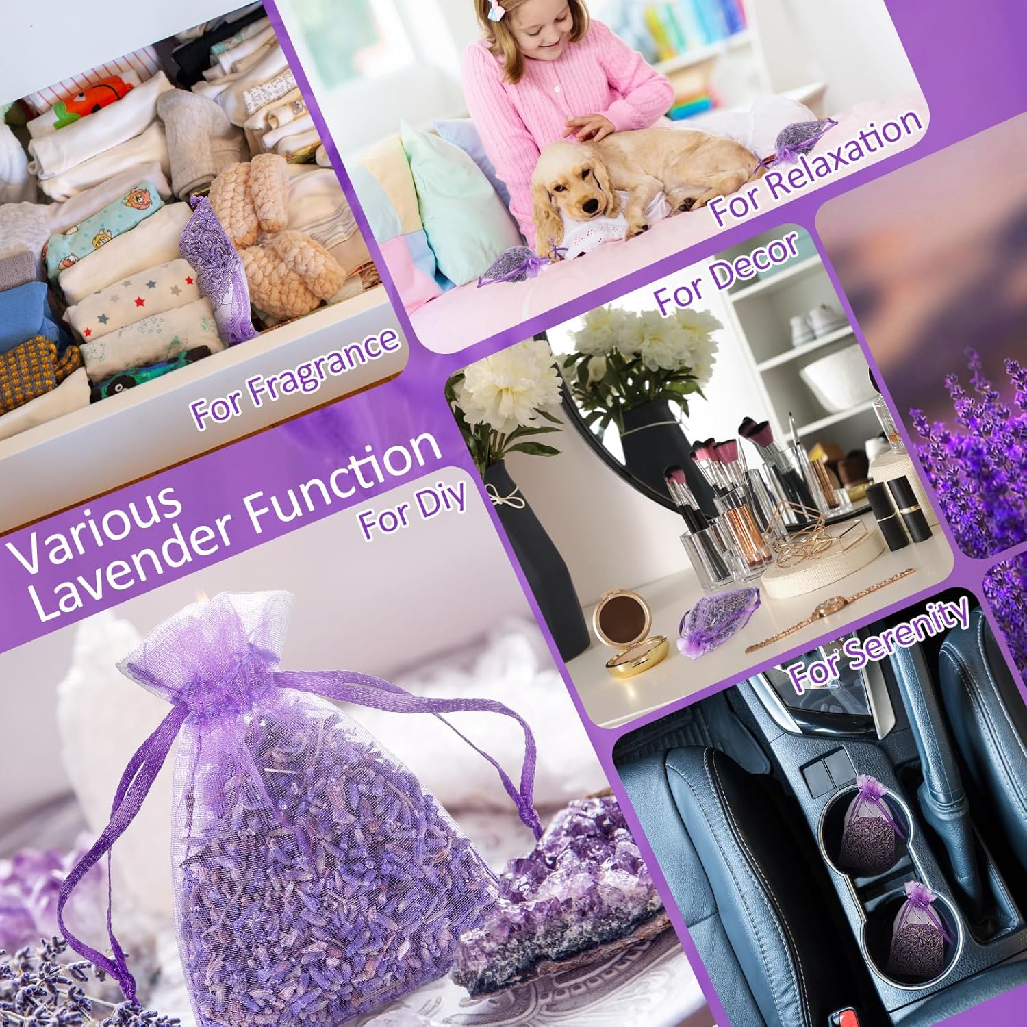 Reginary 30 Pack Lavender Sachets for Home Fragrance