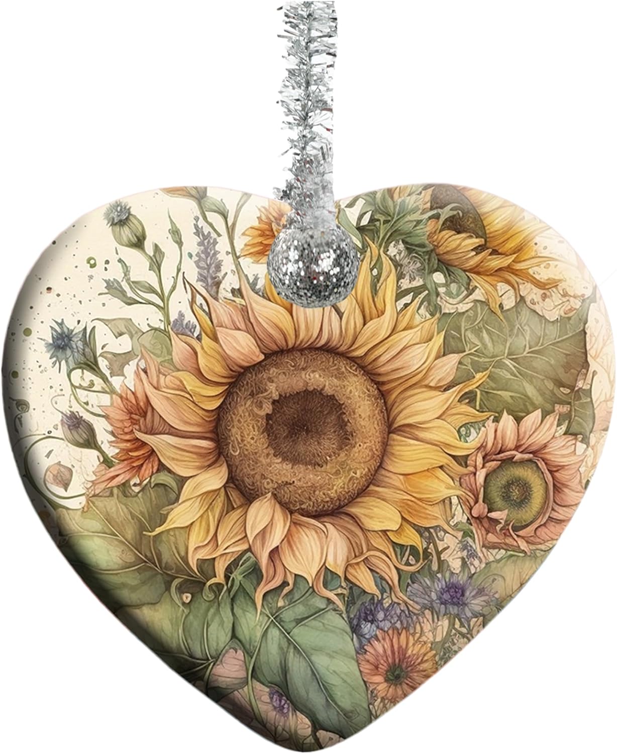 XUTAI Heart Shape Ceramic Christmas Tree Ornament