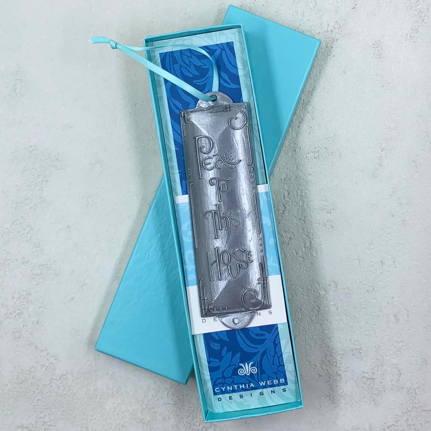 Peace to This House Mezuzah Blessing Handcrafted Fine Pewter Christian Jewish Wall Plaque
