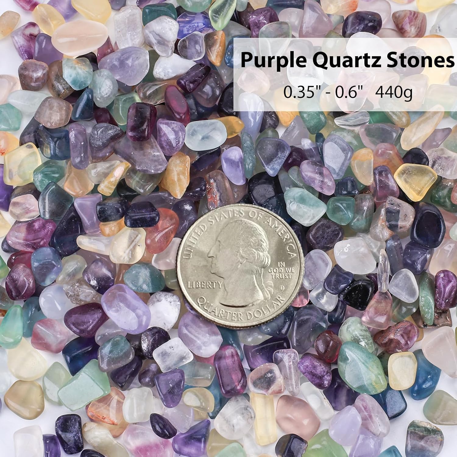 JOHOUSE Quartz Crystals Crushed Chips for Decor and Aquarium