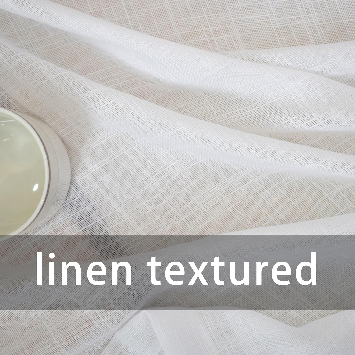White Sheer Curtains 80 Inch Farmhouse Style 2 Panels Grommet Top