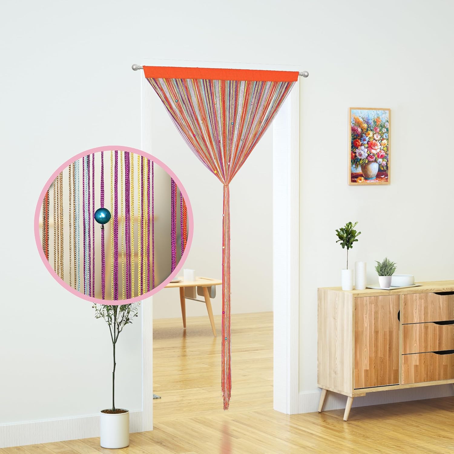 YaoYue Beaded Curtain Door String for Privacy Decor