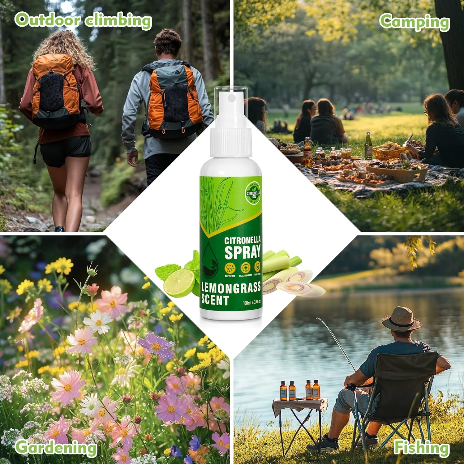 SCENTORINI Citronella Spray DEET-Free 676 Oz 2 Pack