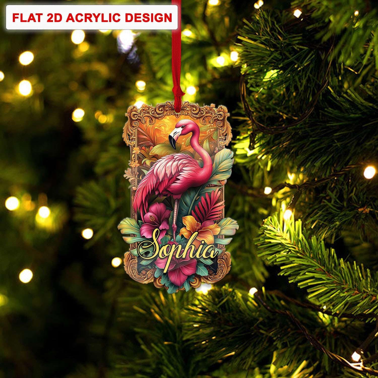 Personalized Acrylic Tree Ornament for Siblings and Family