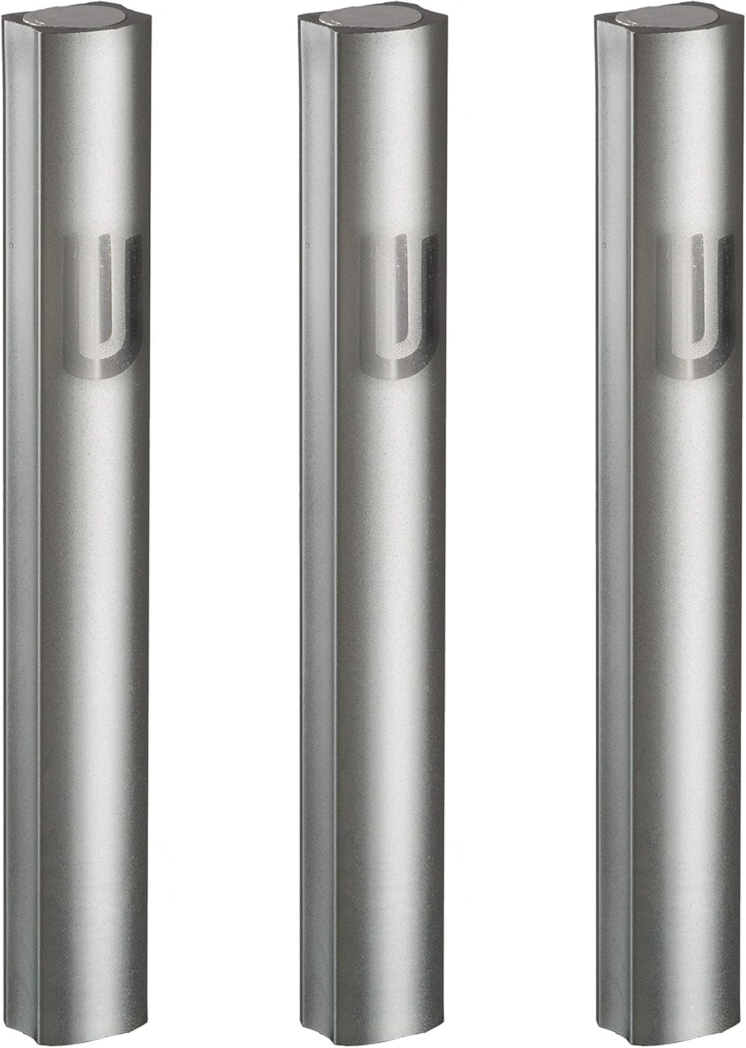 3-Piece Aluminum Door Mezuzah Holder Cases