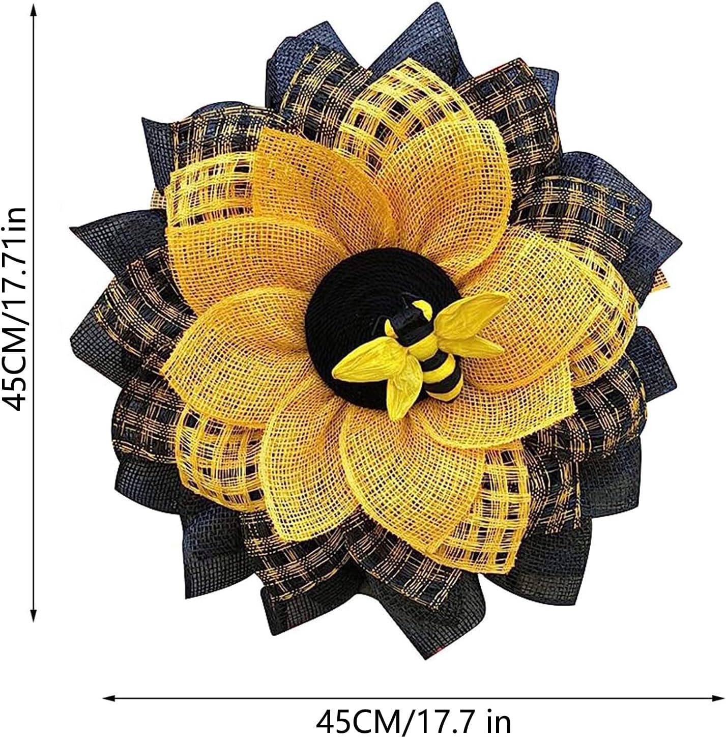 Yellow Sunflower Wreath for Front Door Decor