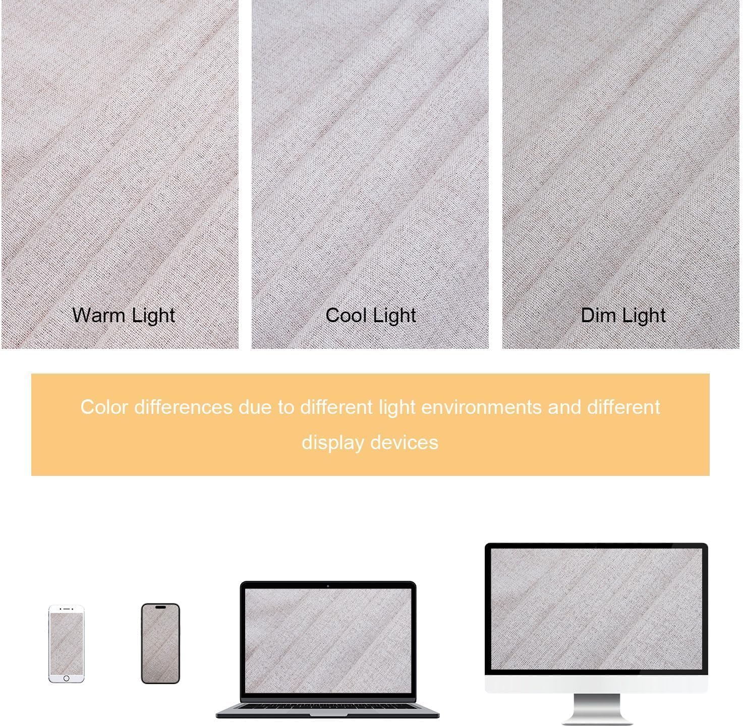 Light Grey Blackout Linen Curtains 2 Panels Set 72 Inches Length