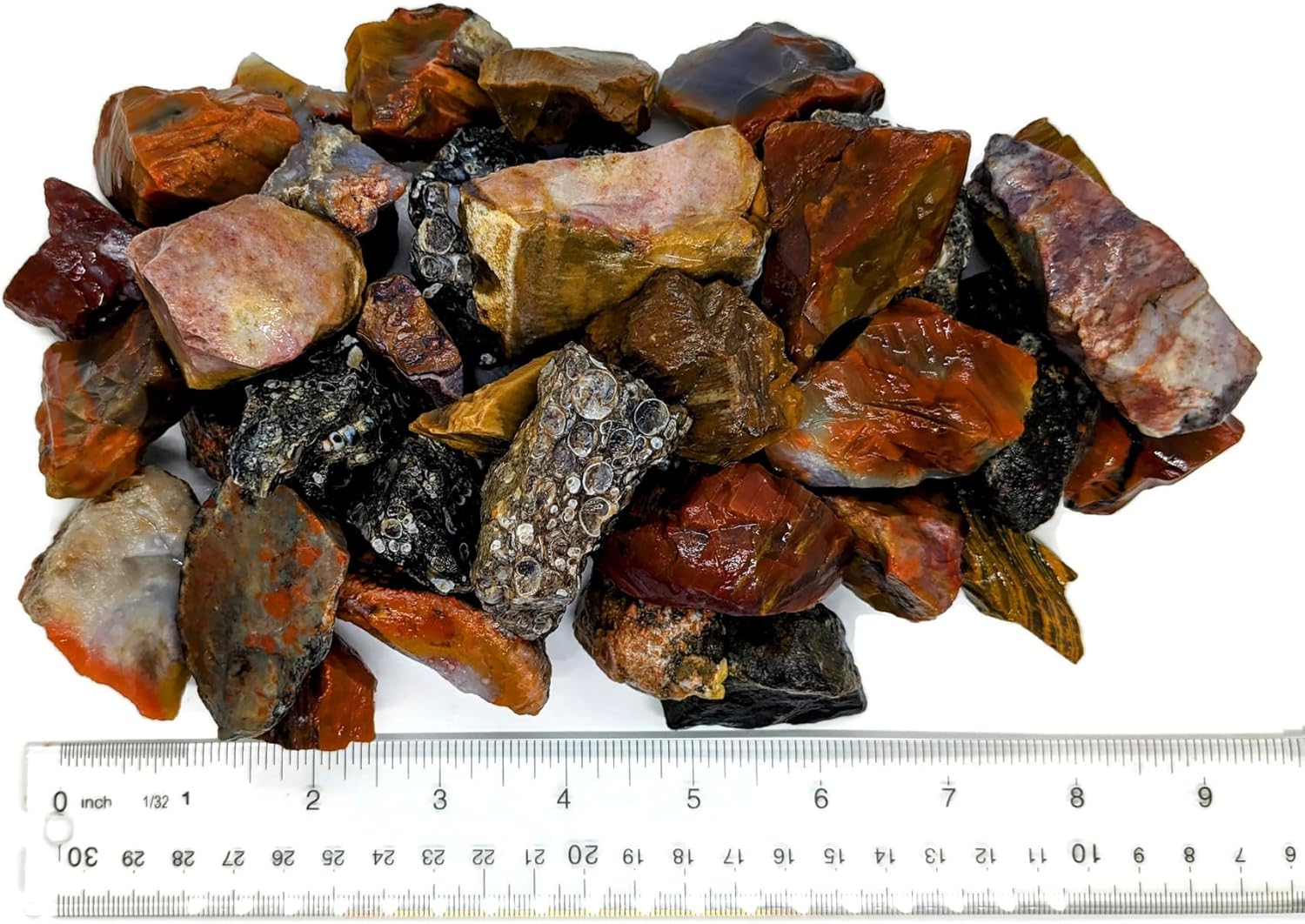 3 lbs Rough Agate Jasper Petrified Wood Stone Mix