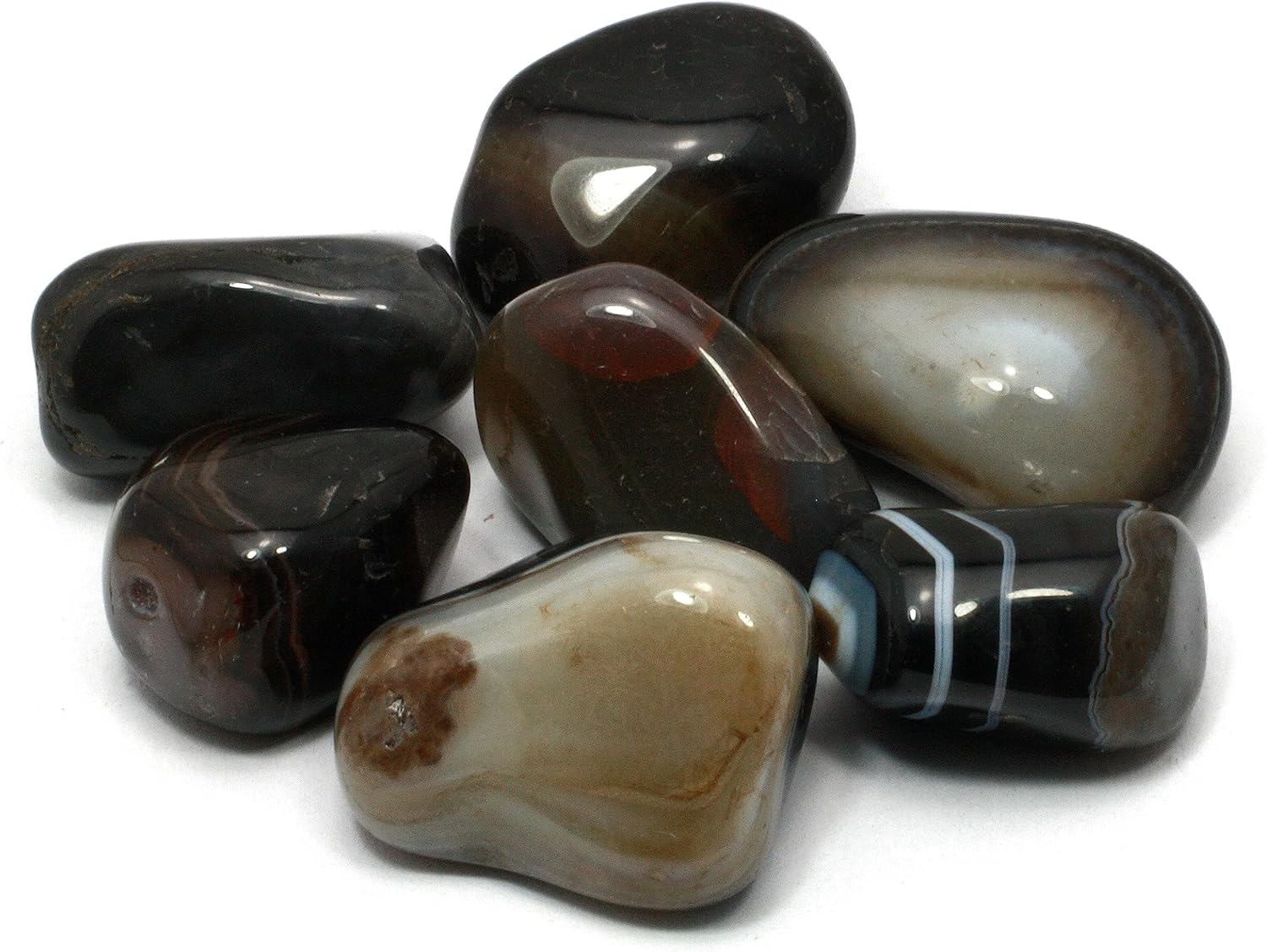 CrystalAge Banded Onyx Tumble Stone 25-30mm