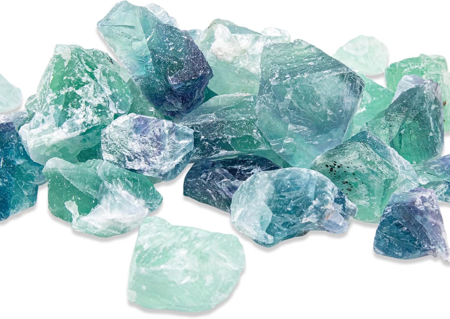 12 Lb Fluorite Rough Stones for Tumbling and Jewelry Making