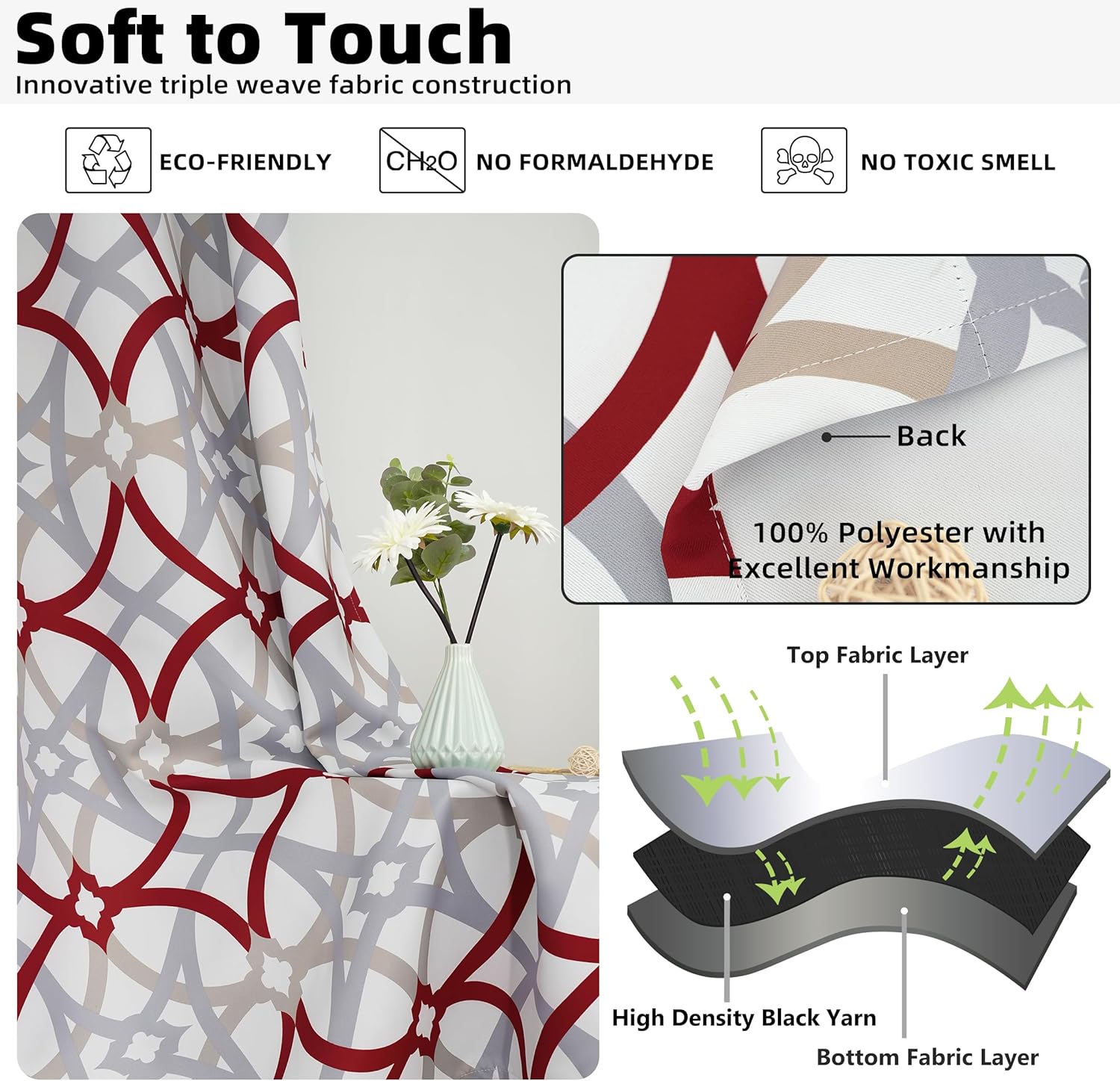 DriftAway Alexander 80 Blackout Curtains 2 Panels