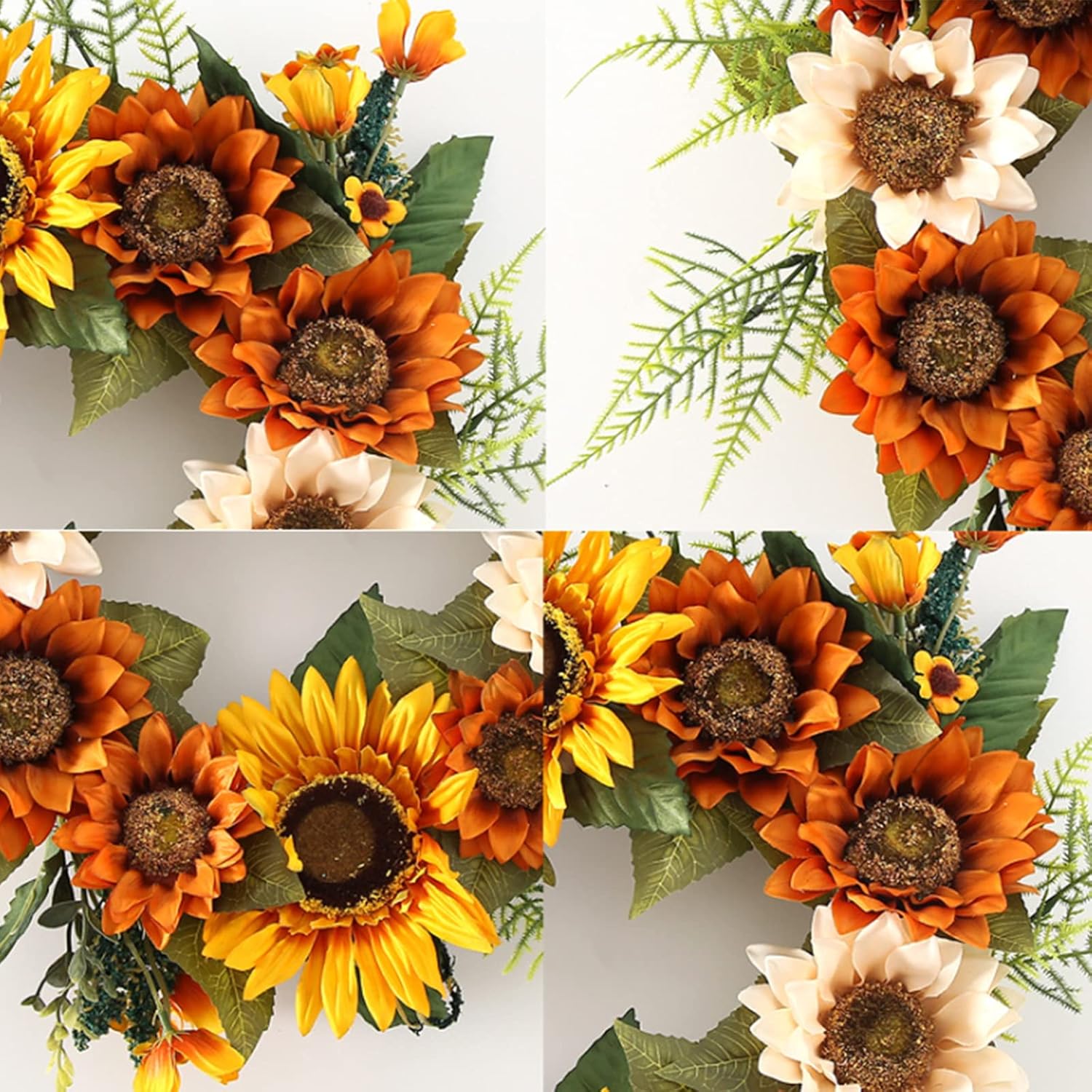 Fall Swag with Sunflower Garland 236 Inch Hanging Floral Wreath