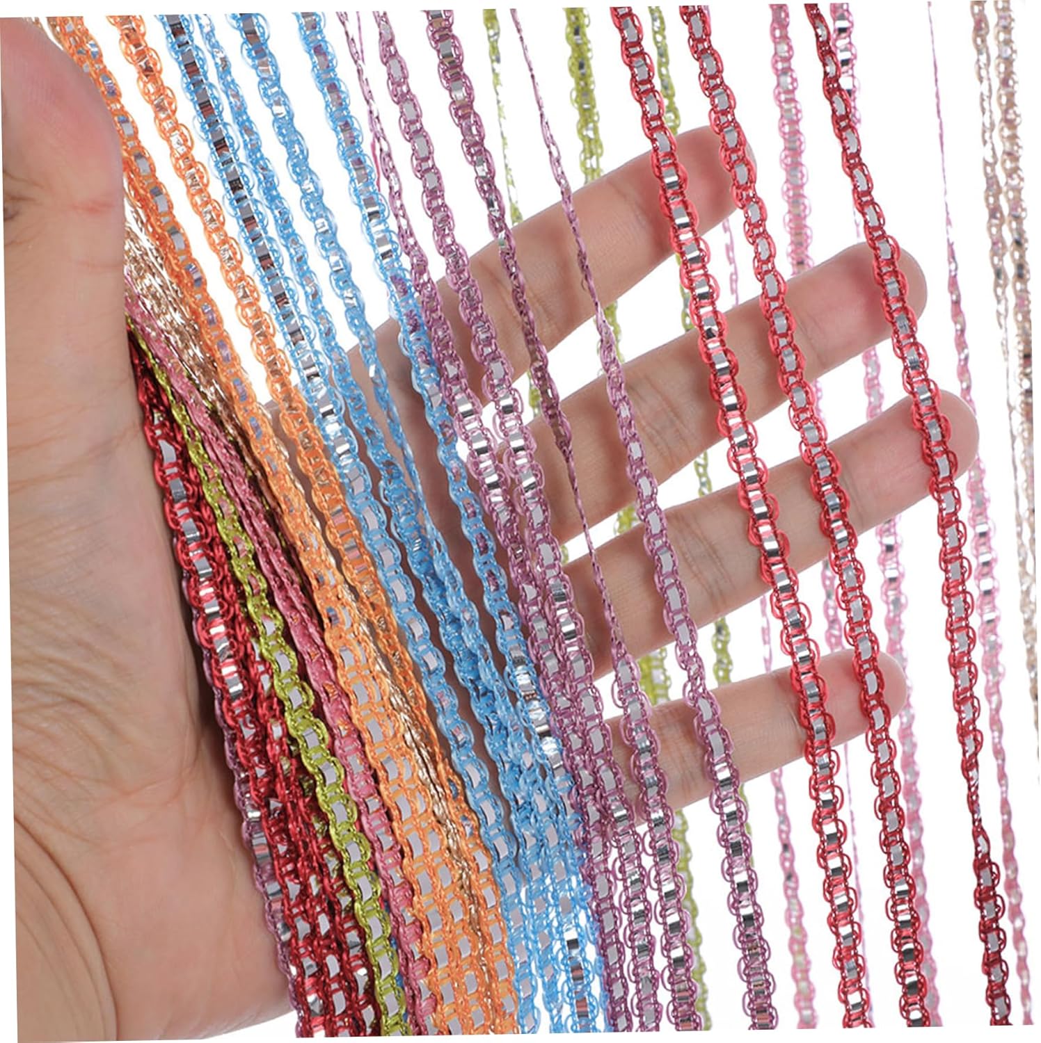 Tassel Style Door Curtain with Rainbow Colors