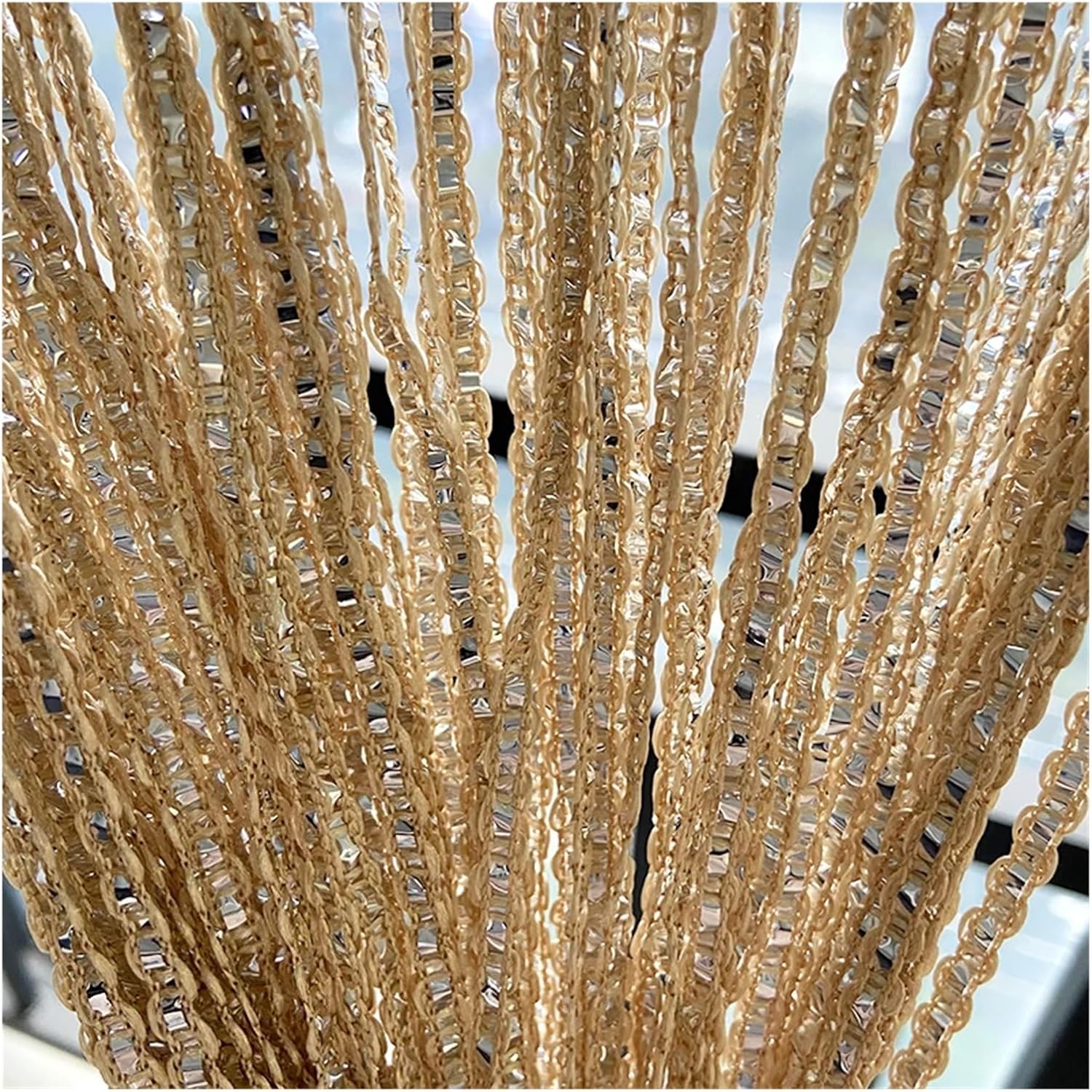 Shiny Tassel Curtain for Room Dividers and Windows
