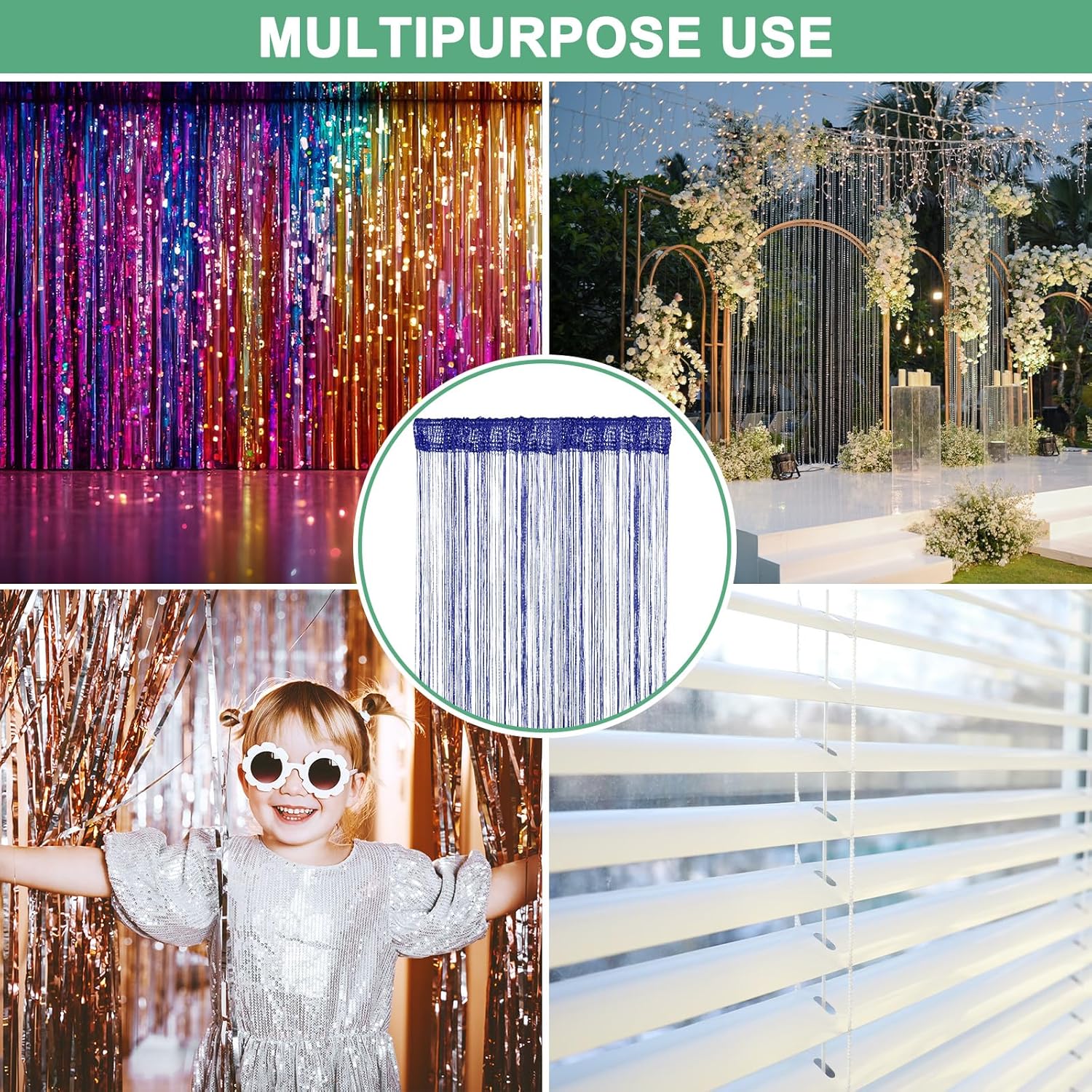 Sapphire Blue Decorative Door Curtain Panel 39x79 Inches
