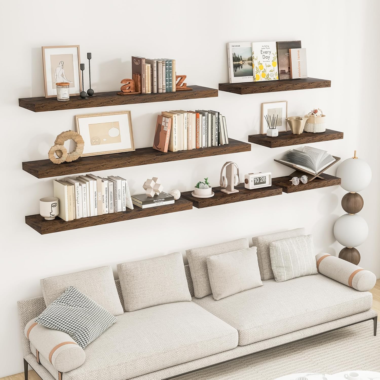 RICHFOCUS 36 Inch Floating Shelves for Wall 2 Pack