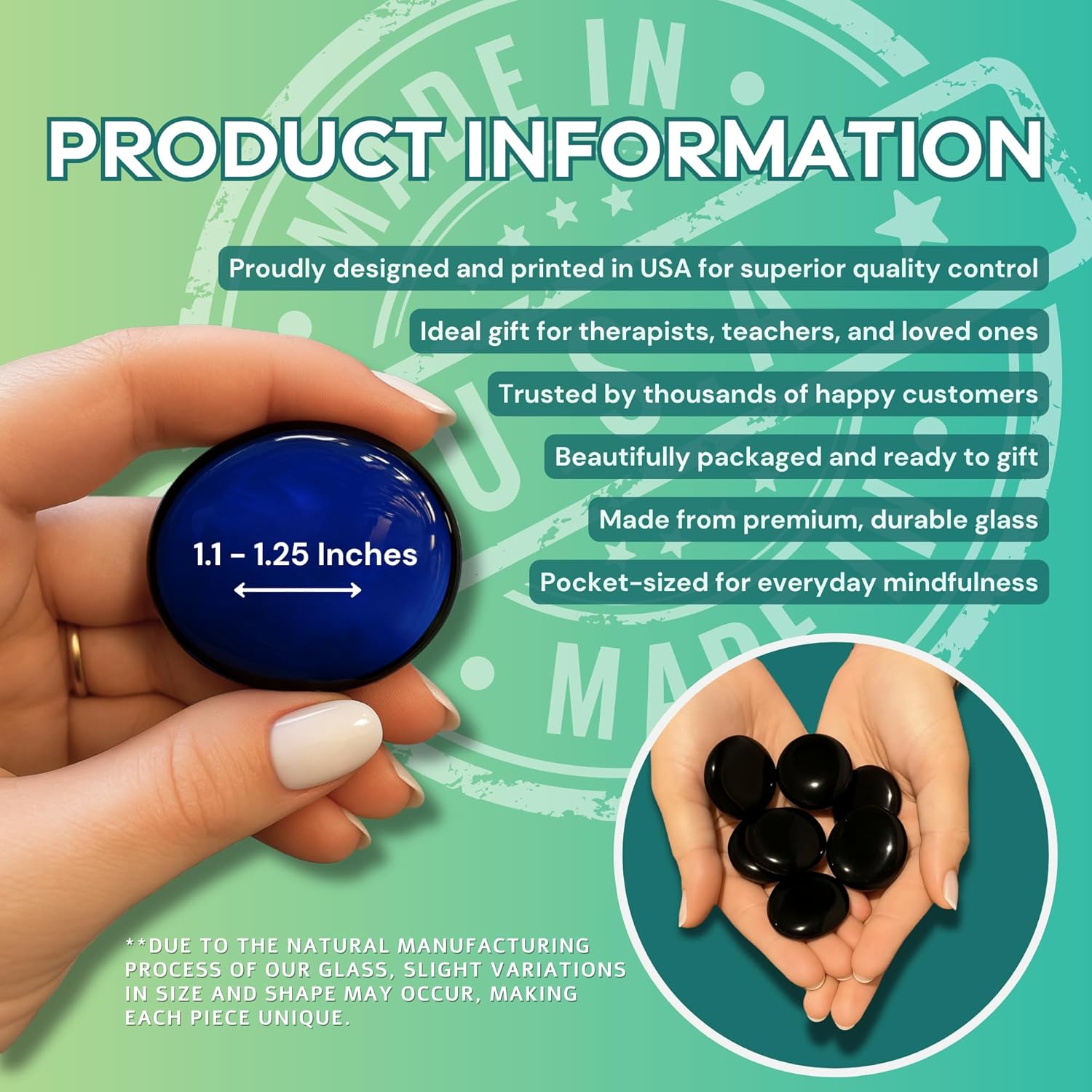 Lifeforce Glass Recovery Stones with 12 Step Sayings