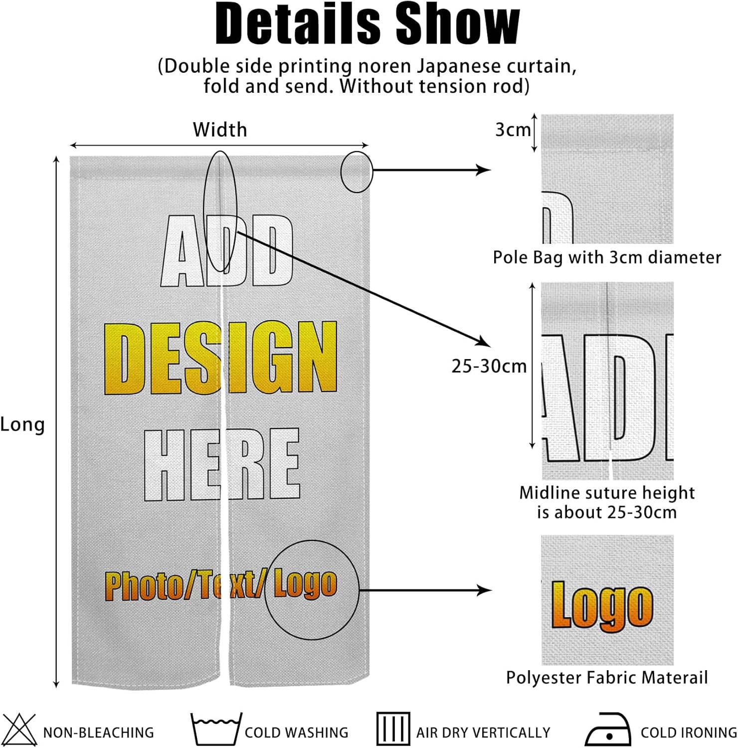 Personalized Double Sided Door Curtain with Custom Image