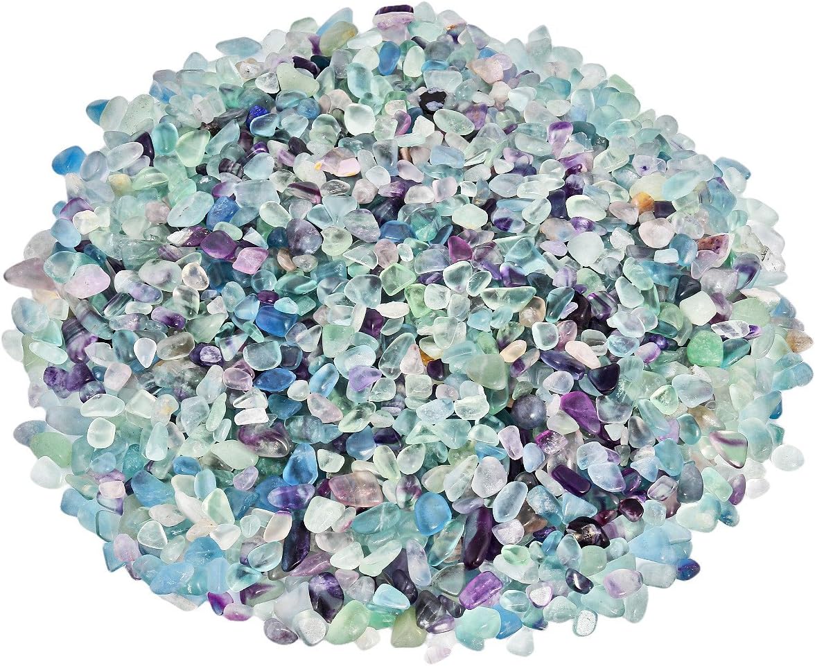 SUNYIK Fluorite Tumbled Chips for Decor and Crafts