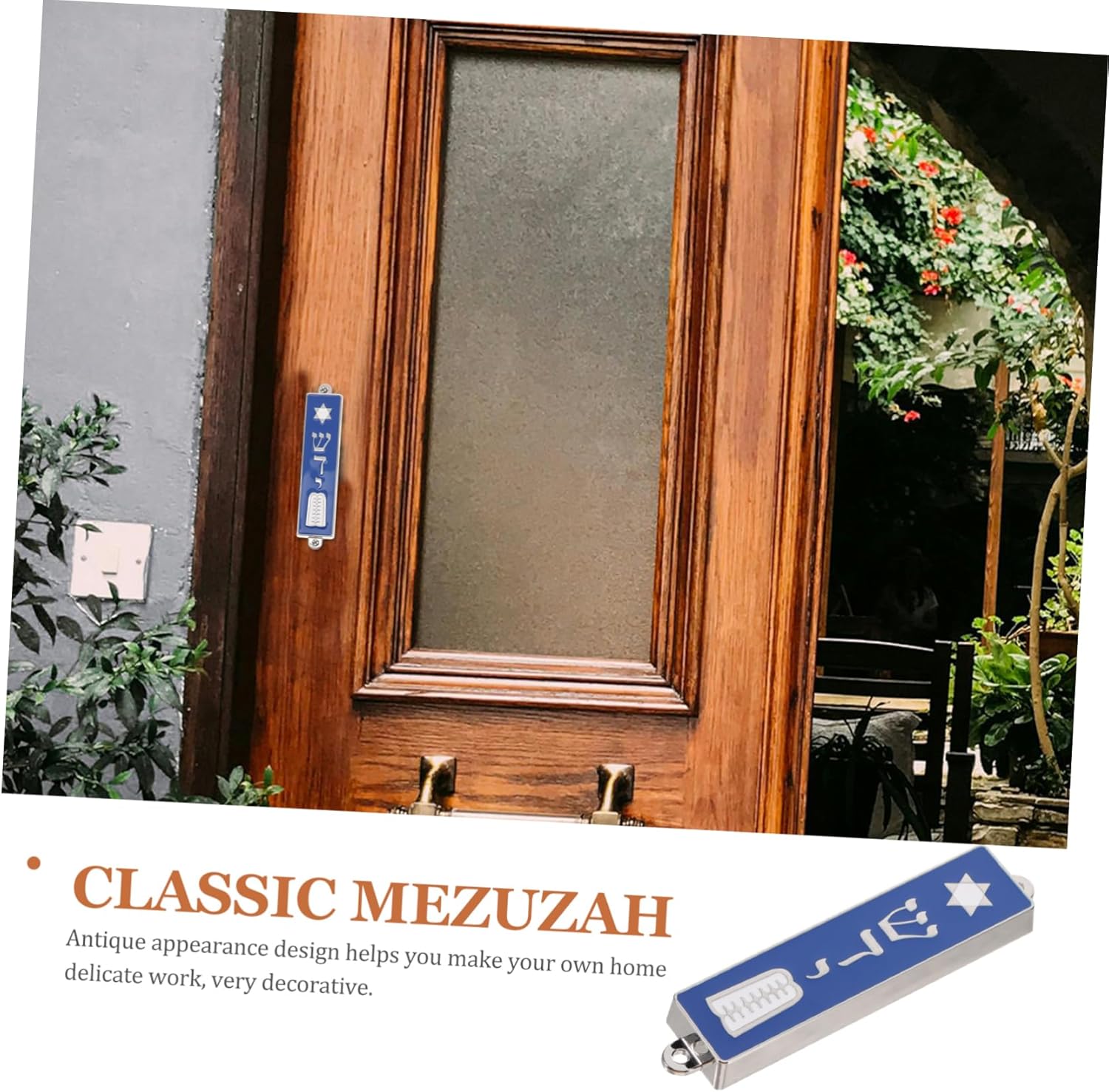 BIUDECO Decorative Mezuzah with Scroll for Home and Office