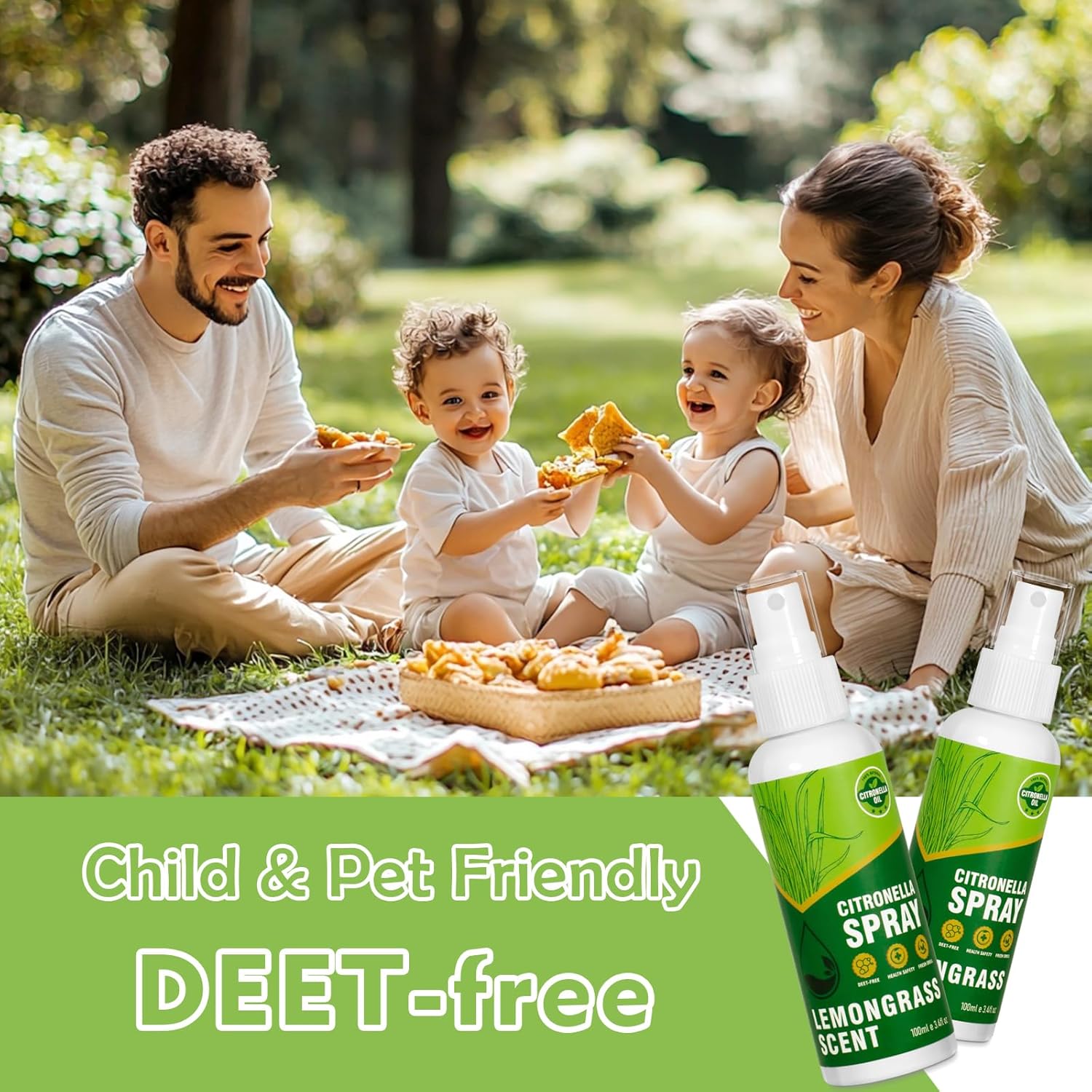 SCENTORINI Citronella Spray DEET-Free 676 Oz 2 Pack