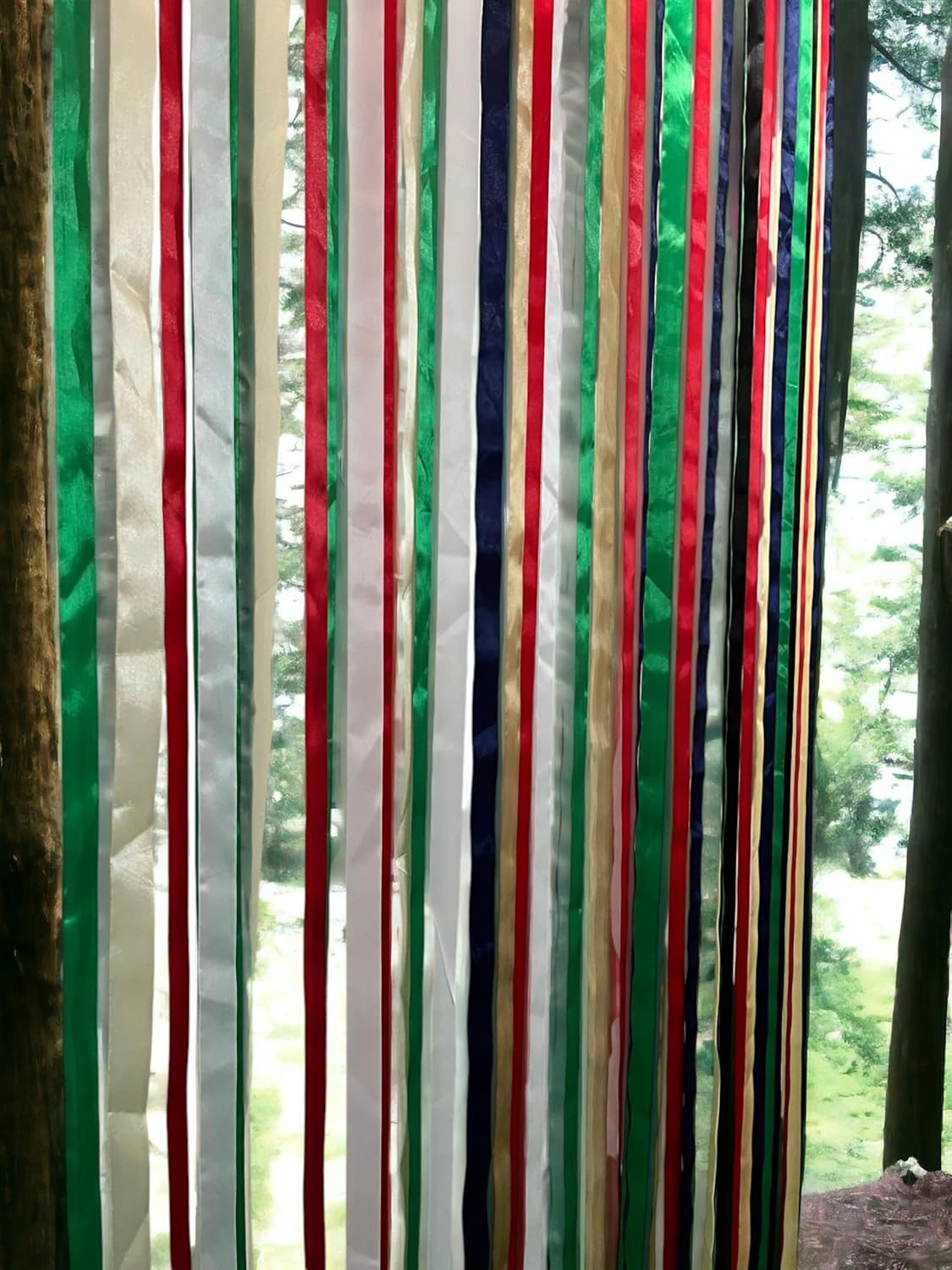 Multicolor Bohemian Door Curtain with Rod Pocket